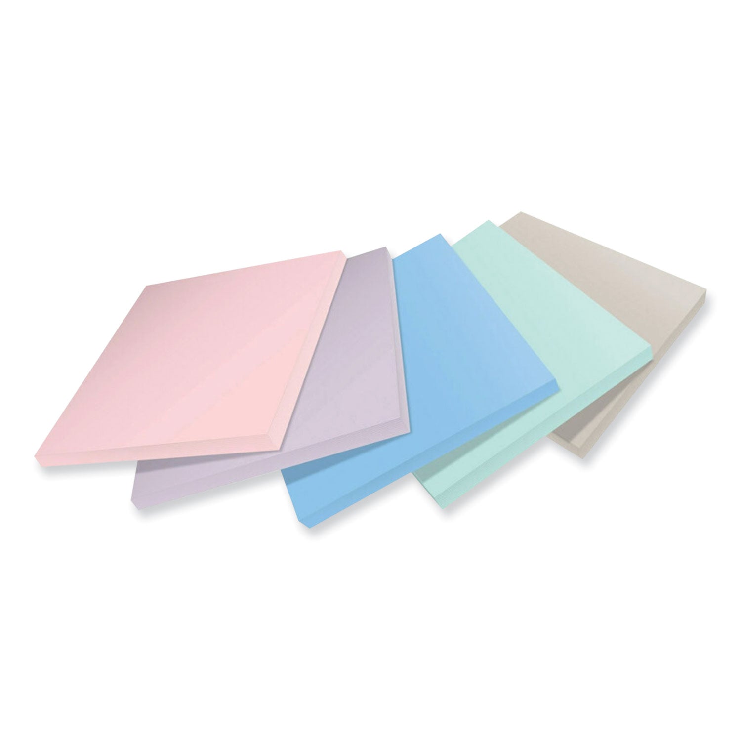 Post-it Recycled Super Sticky Notes, 3" x 3", Square, Wanderlust Pastels, 70 Sheets per Pad, 5 Pads per Pack