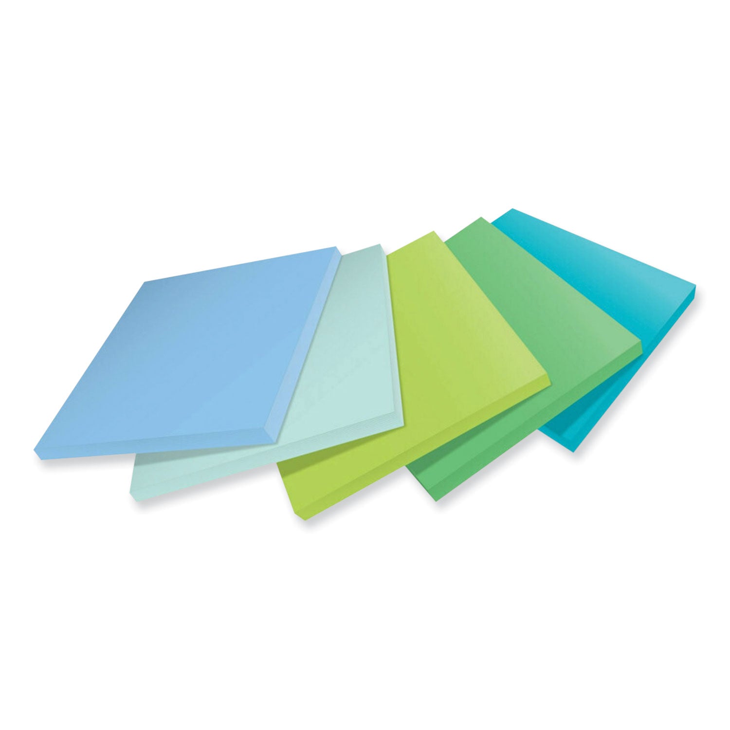 Post-it Super Sticky Adhesive Notes, 3" x 3", Square, Assorted Oasis Colors, 70 Sheets per Pad, 5 Pads per Pack, 350 Notes Total, Removable, Repositionable, Recyclable, Recycled Content