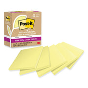 Post-it Recycled Super Sticky Notes, 3" x 3", Canary Yellow, 70 Sheets per Pad, 5 Pads per Pack, Square, Adhesive, 100% Recycled Paper