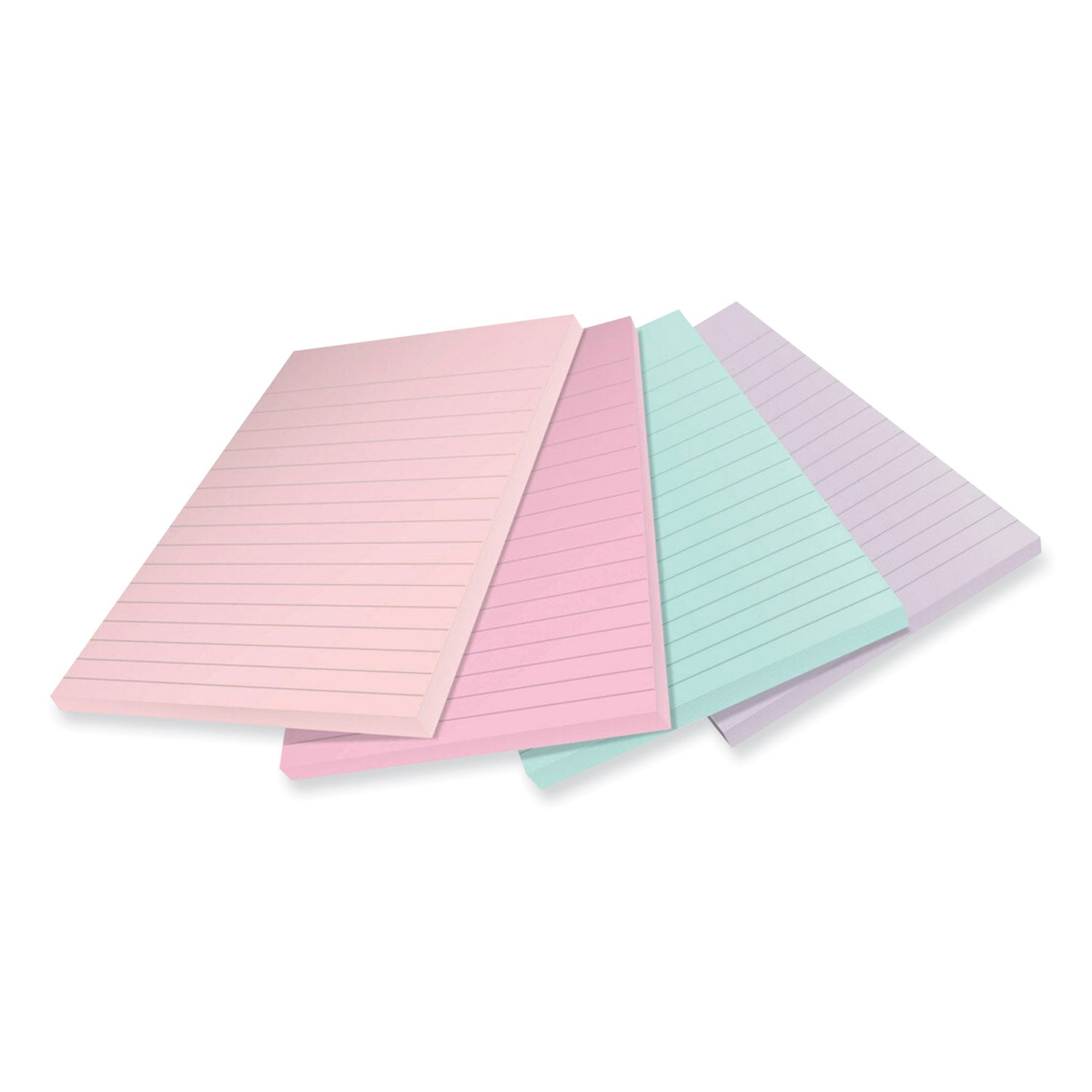 Post-it Super Sticky Adhesive Notes, 4" x 6", Rectangle, 45 Sheets per Pad, Assorted Wanderlust Pastel, Repositionable, Recycled, 4 Pack