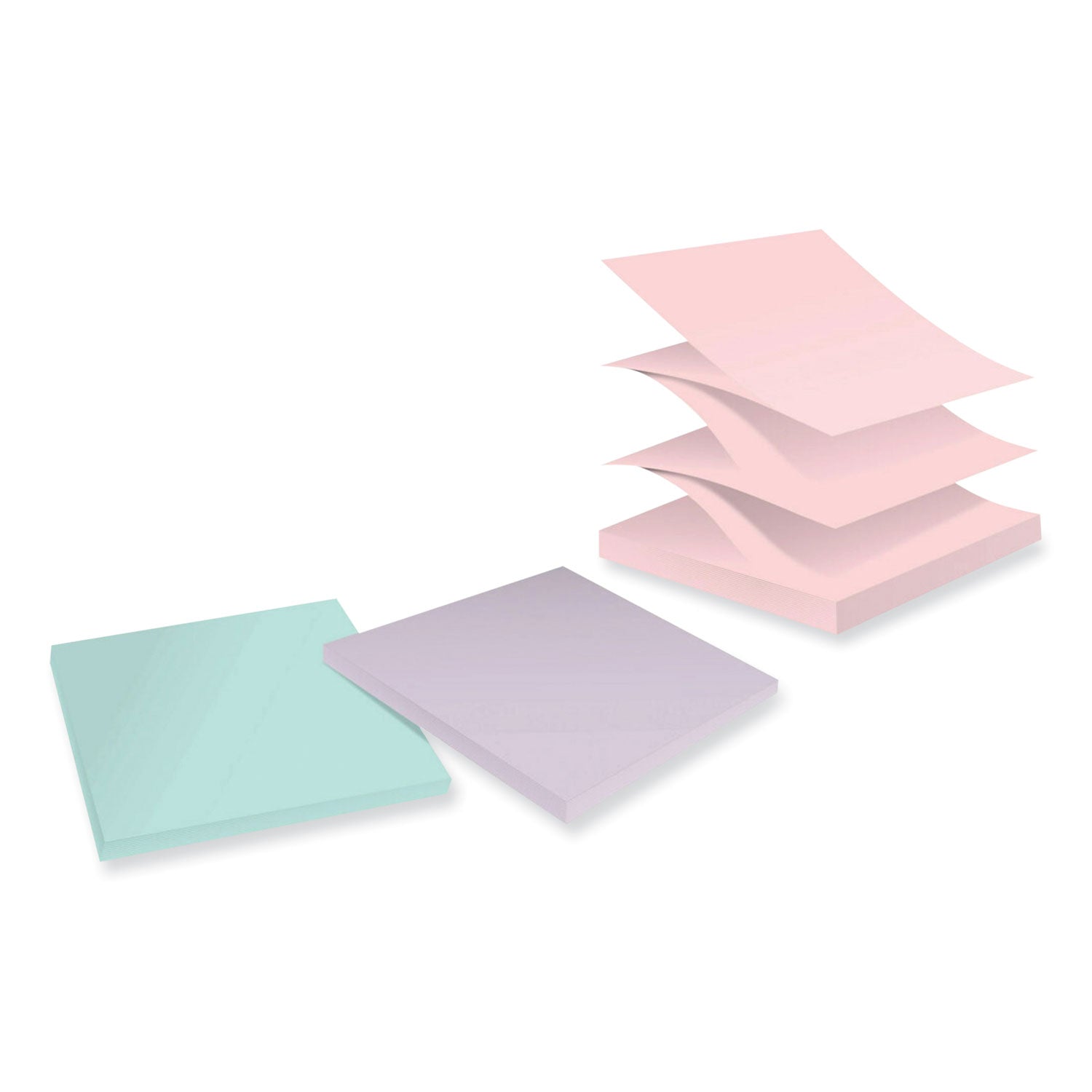 Post-it Super Sticky Adhesive Notes, 3" x 3", 70 Sheets per Pad, Assorted Wanderlust Pastel, Removable, Repositionable, Recyclable, Pop-up, 12 Pads per Pack, 420 Notes Total
