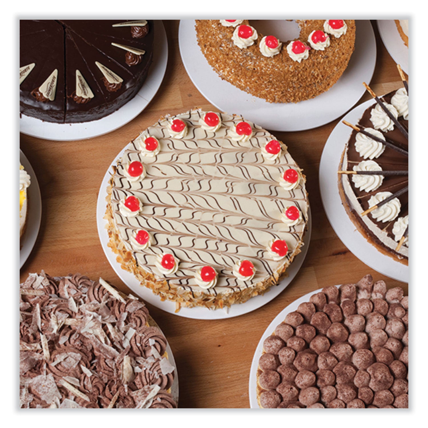 Bright White Cake Circles, 10" Diameter, Paper, 100/Carton