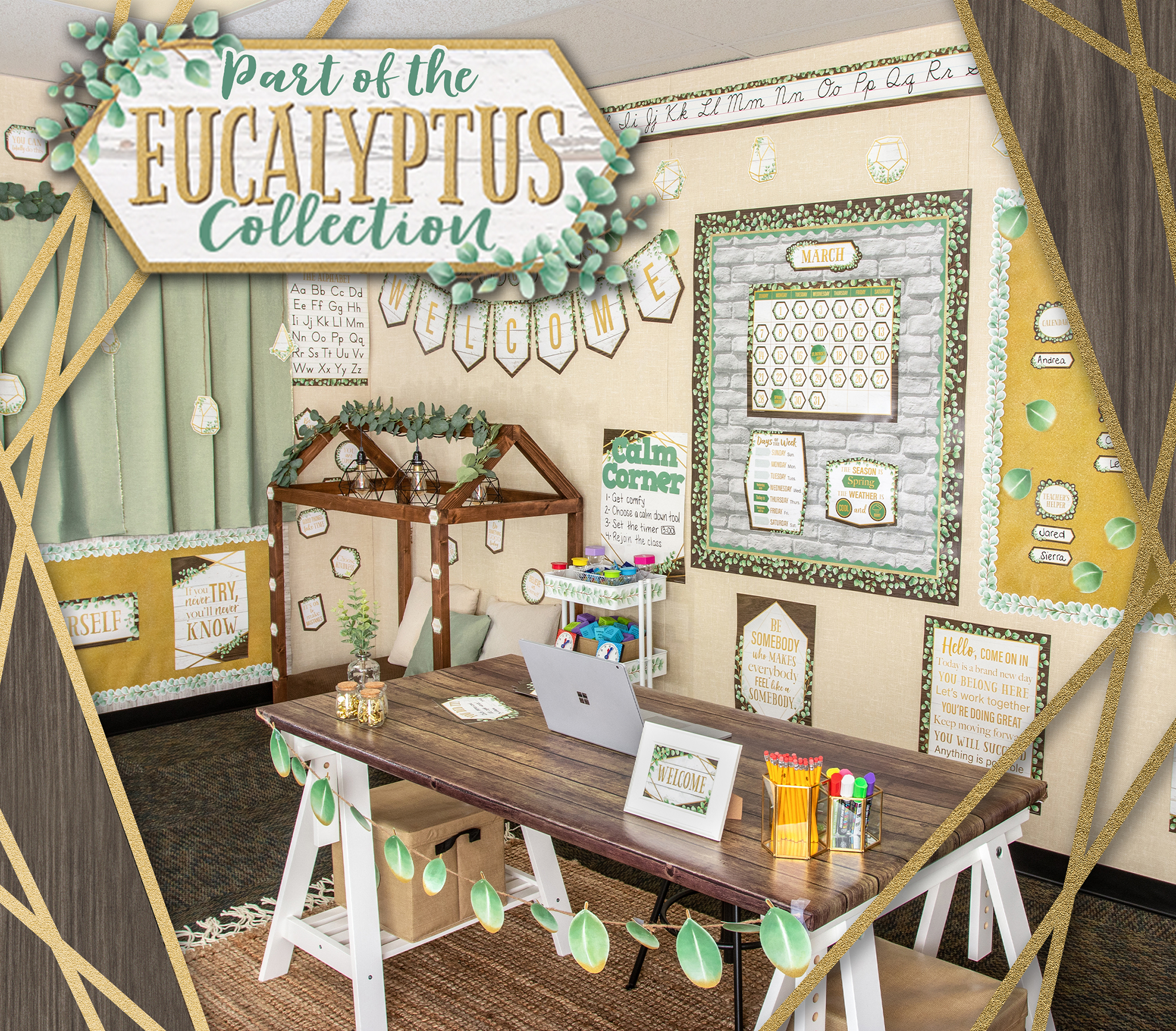 Eucalyptus 4" Bold Block Letters Combo Pack