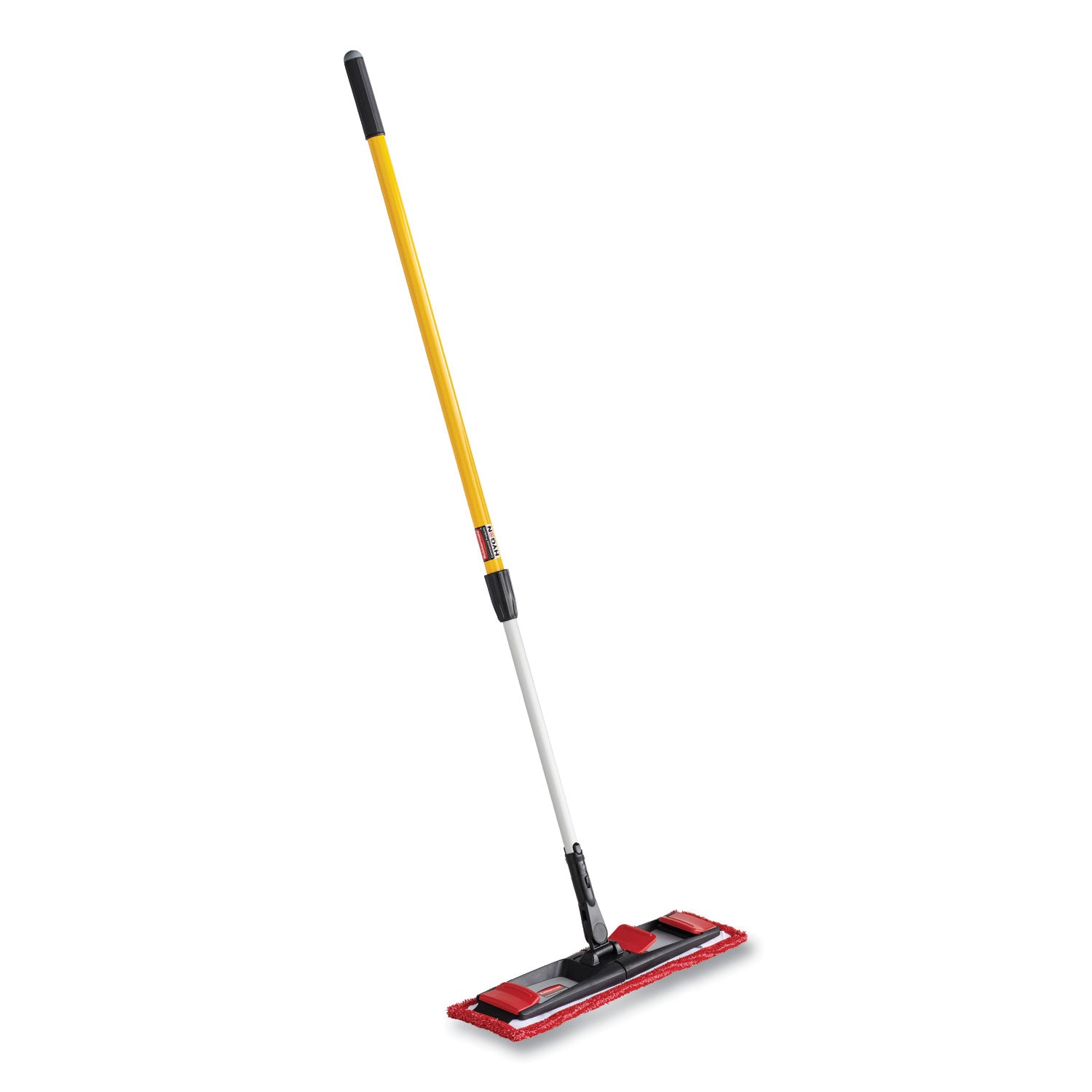 Rubbermaid Commercial Adaptable Flat Mop Microfiber Pad - 19.5" Length x 5.5" Depth - MicroFiber - Red - 1 Each