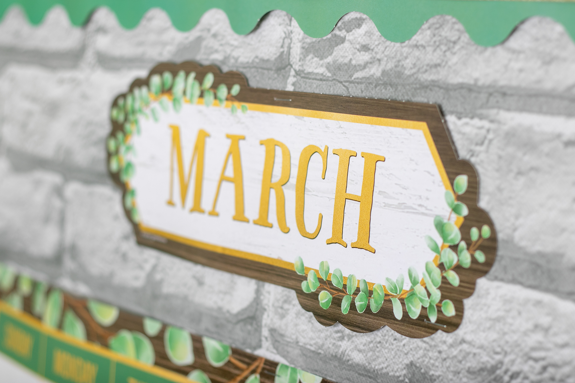 Eucalyptus Calendar Bulletin Board