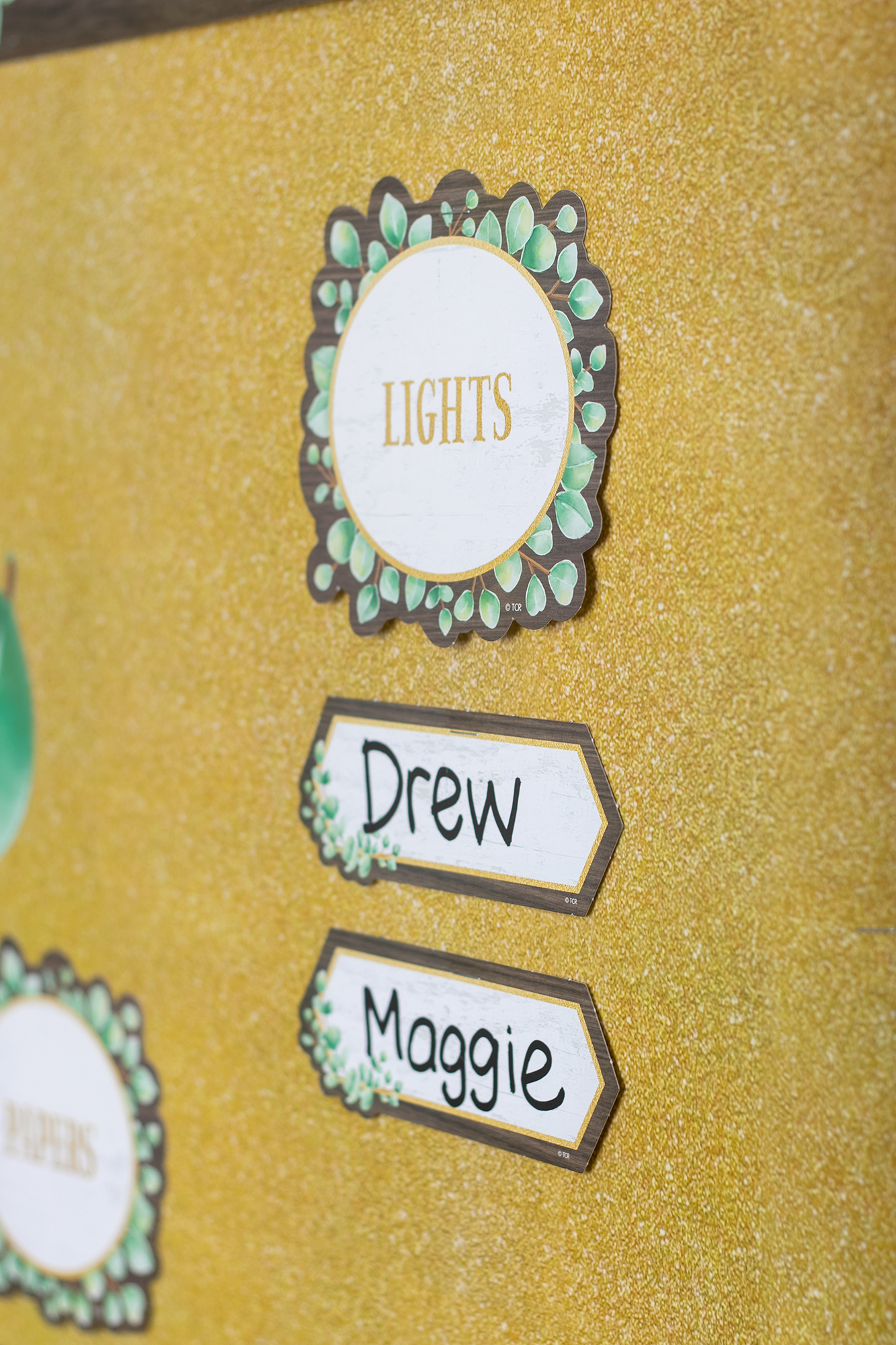 Eucalyptus Classroom Jobs Mini Bulletin Board