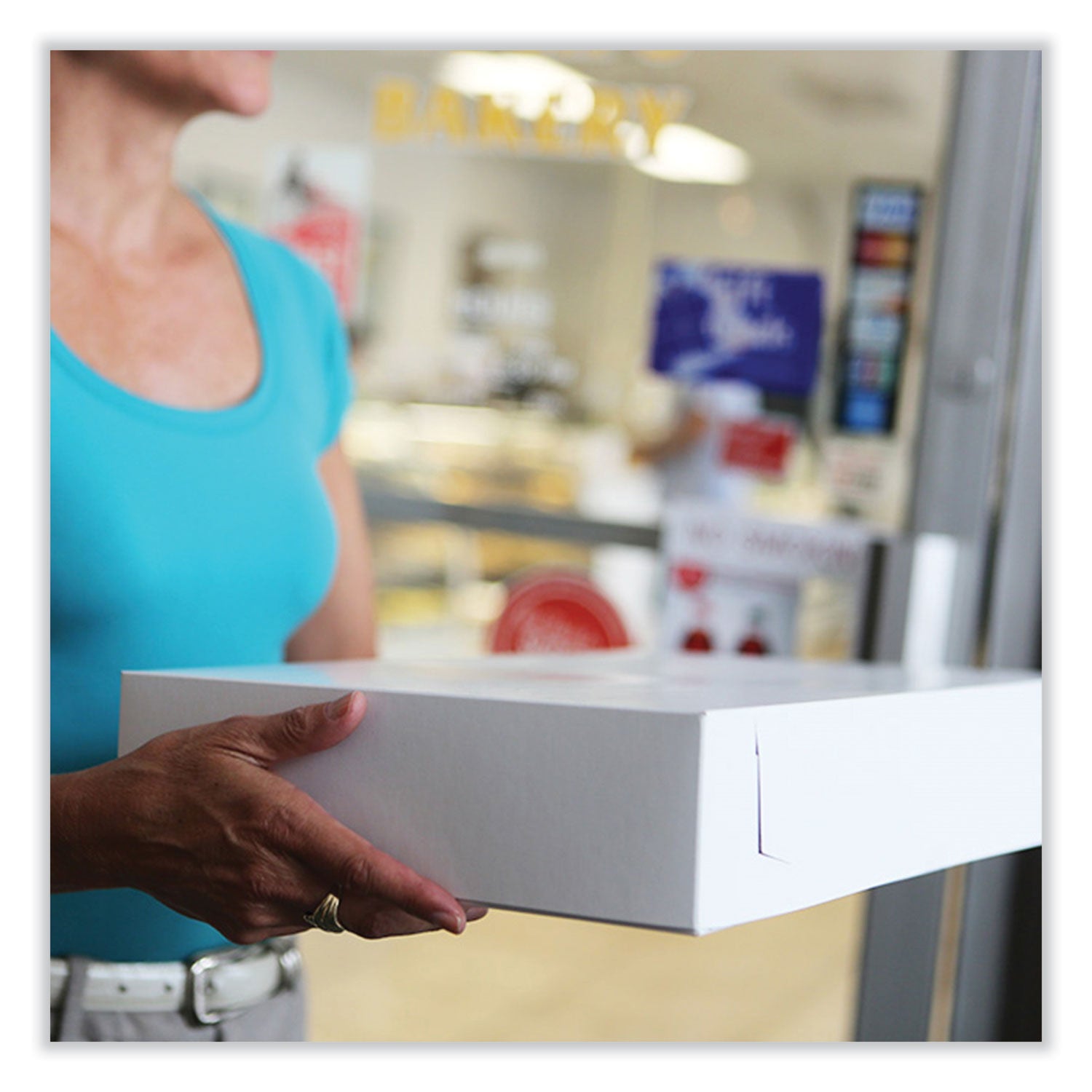Bakery Boxes, Standard, 7 X 7 X 3, White, Paper, 250/carton