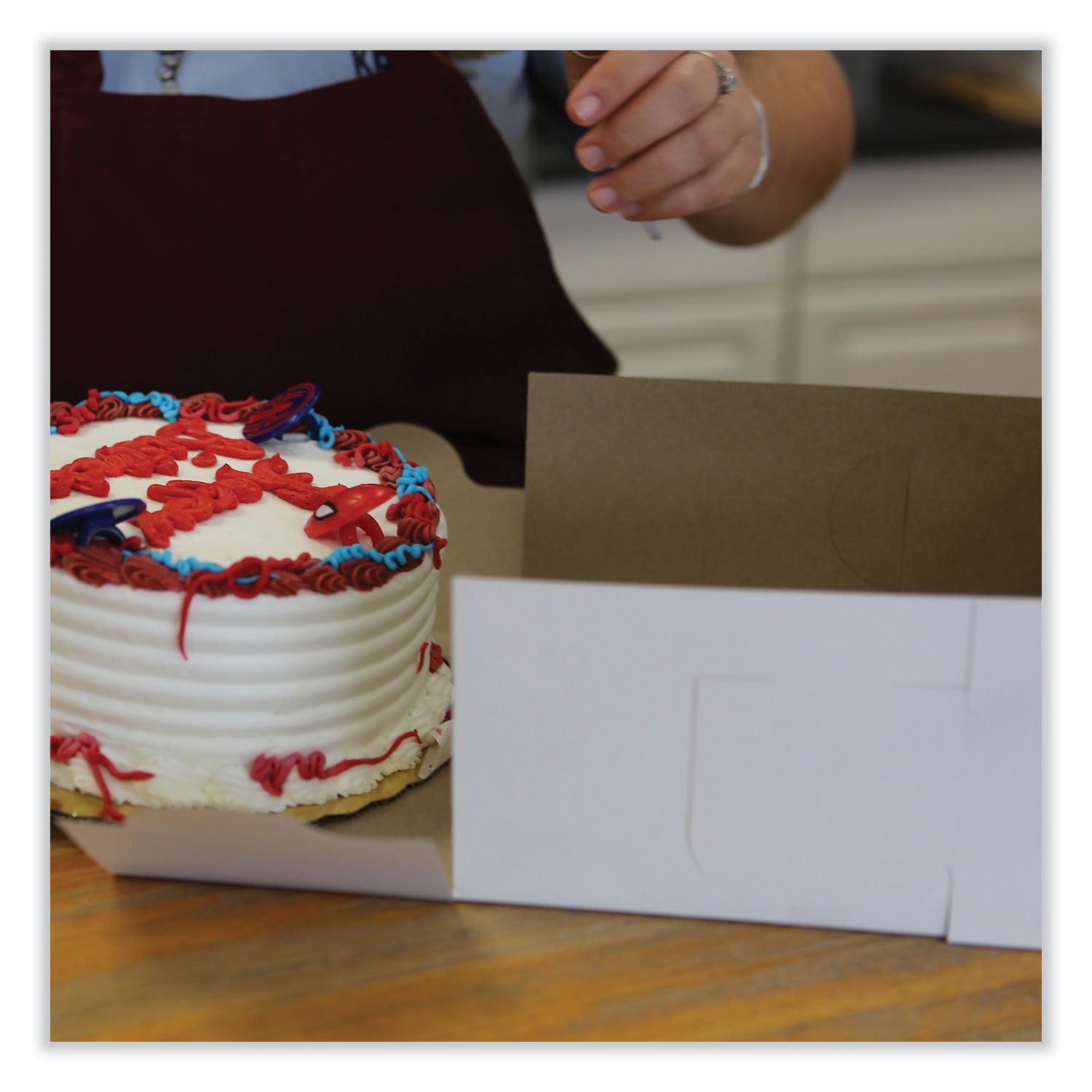 Bakery Boxes, Standard, 7 X 7 X 4, White, Paper, 250/carton