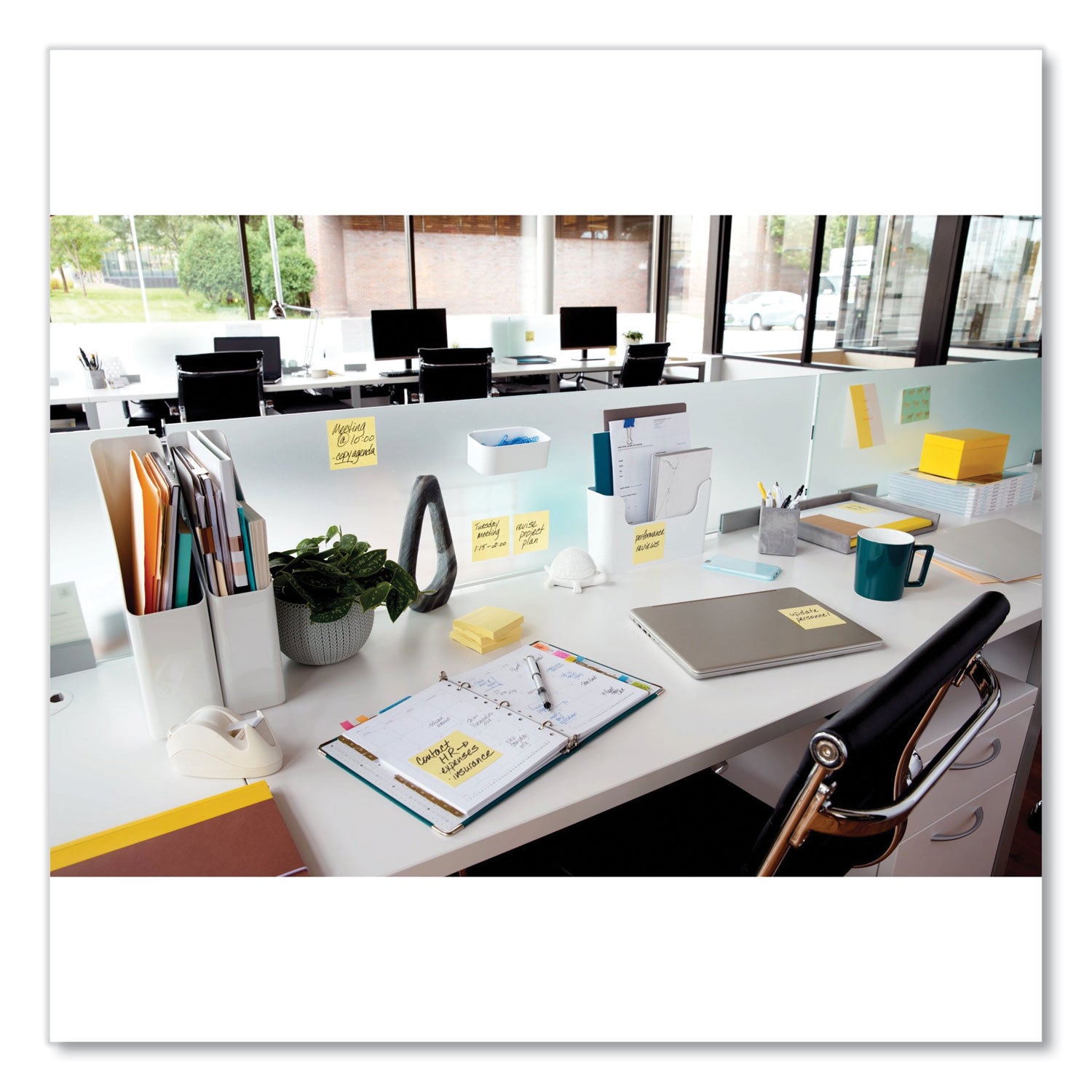 Post-it Super Sticky Adhesive Notes, 3" x 3", Canary Yellow, 70 Sheets per Pad, Repositionable, Recycled, 24 Pack