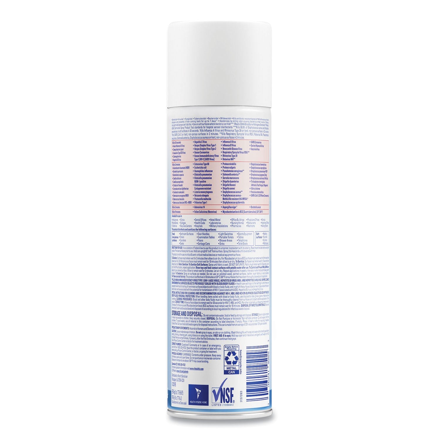 Lysol I.C. Disinfectant Spray, Aerosol, Clear, 19 fl oz, 12/Carton