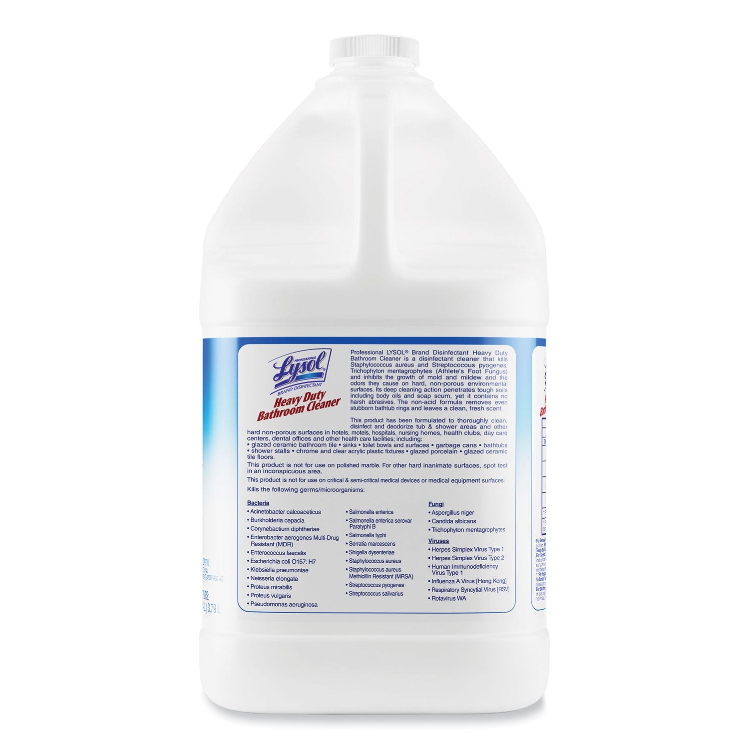 Disinfectant Heavy-Duty Bathroom Cleaner Concentrate, Fresh Lime, 1 gal Bottle