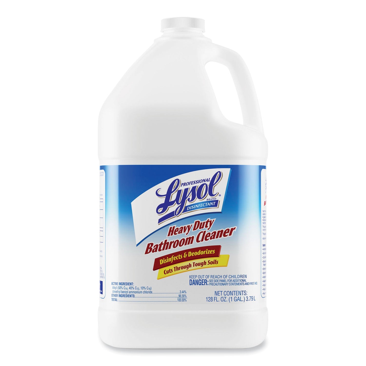 Professional Lysol Heavy-Duty Disinfectant Bathroom Cleaner - Concentrate - 128 fl oz (4 quart) - Citrus Floral Scent - Non-abrasive - 4 / Carton