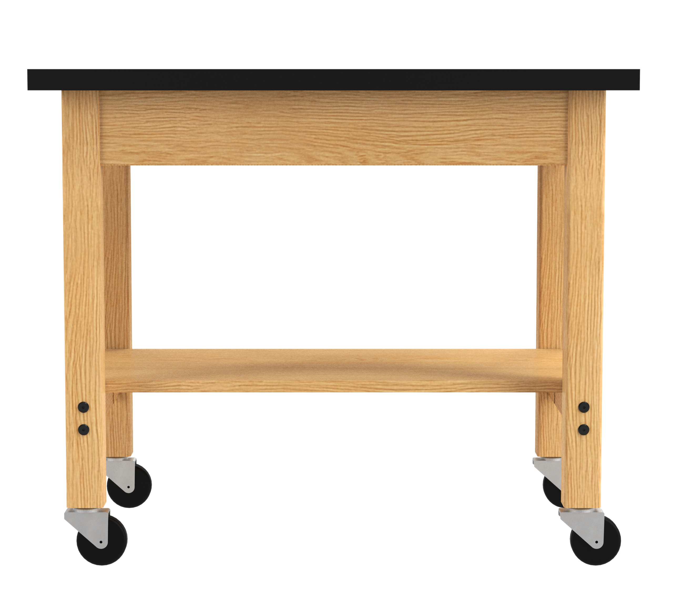 Access Demo Cart - Red Oak, 36"W x 24"D x 30-1/4"H