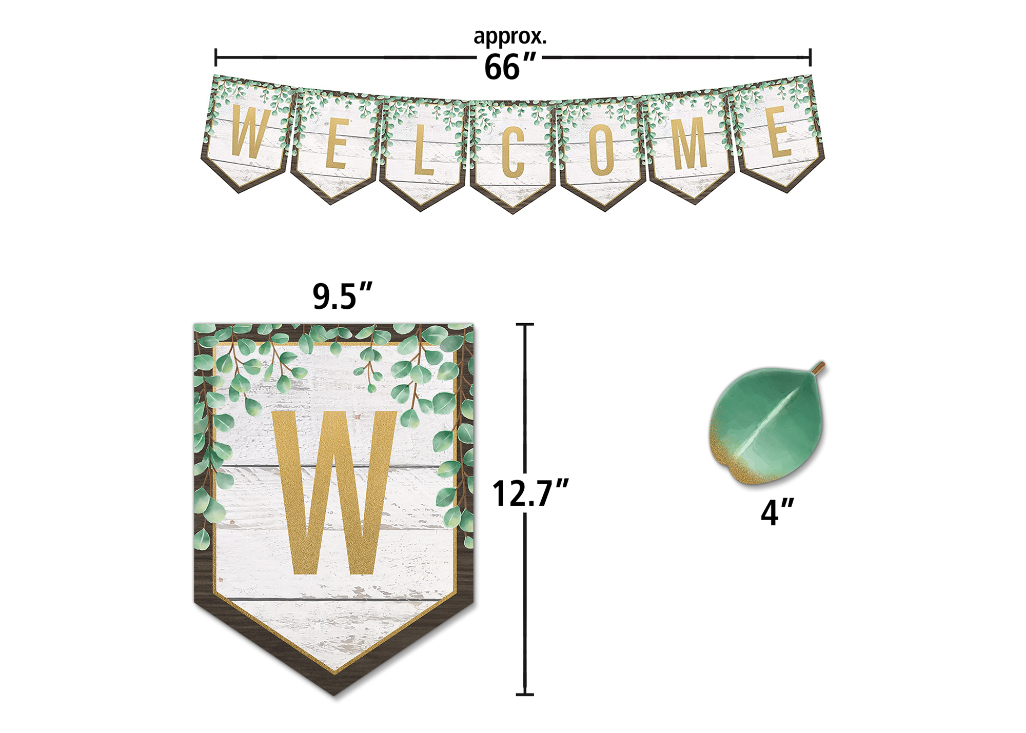 Eucalyptus Pennants Welcome Bulletin Board