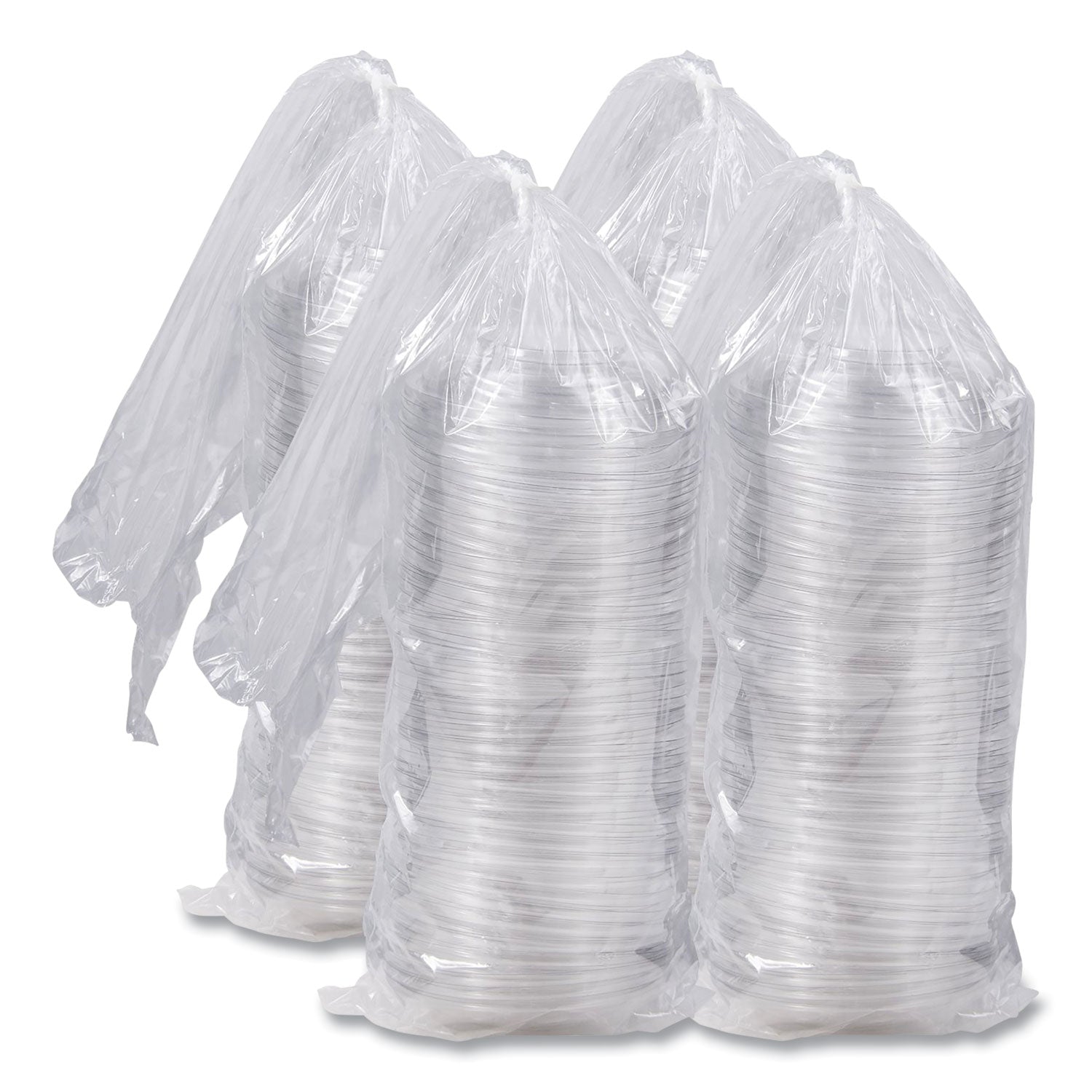 PresentaBowls Lids, Clear, Fits 24 oz to 64 oz Bowls, 7.3" Diameter x 1.1" h, Plastic, 252/Carton