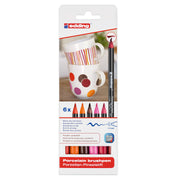 edding 4200 Porcelain Brush Pen - Set of 6 - Warm