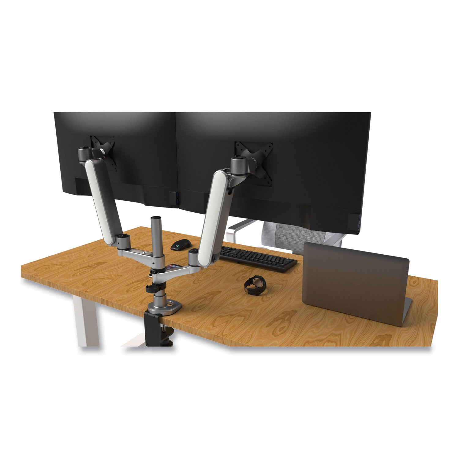 Kantek MA320 Mounting Arm for Monitor - Silver - TAA Compliant