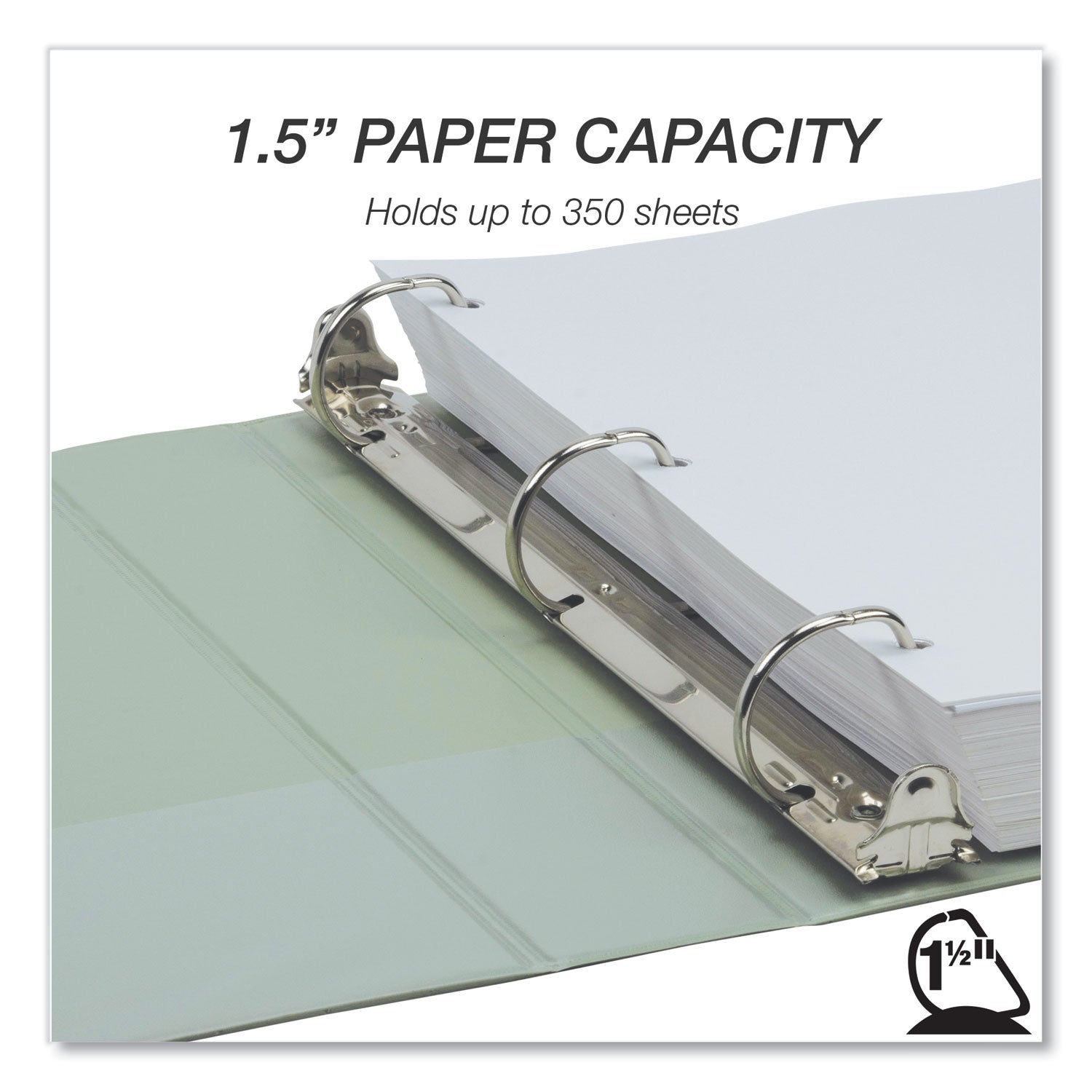 Samsill Earth's Choice Ring Binder - 1 1/2" Binder Capacity - Letter - Fastener(s): D-Ring - Sage - Recycled - 2 / Pack