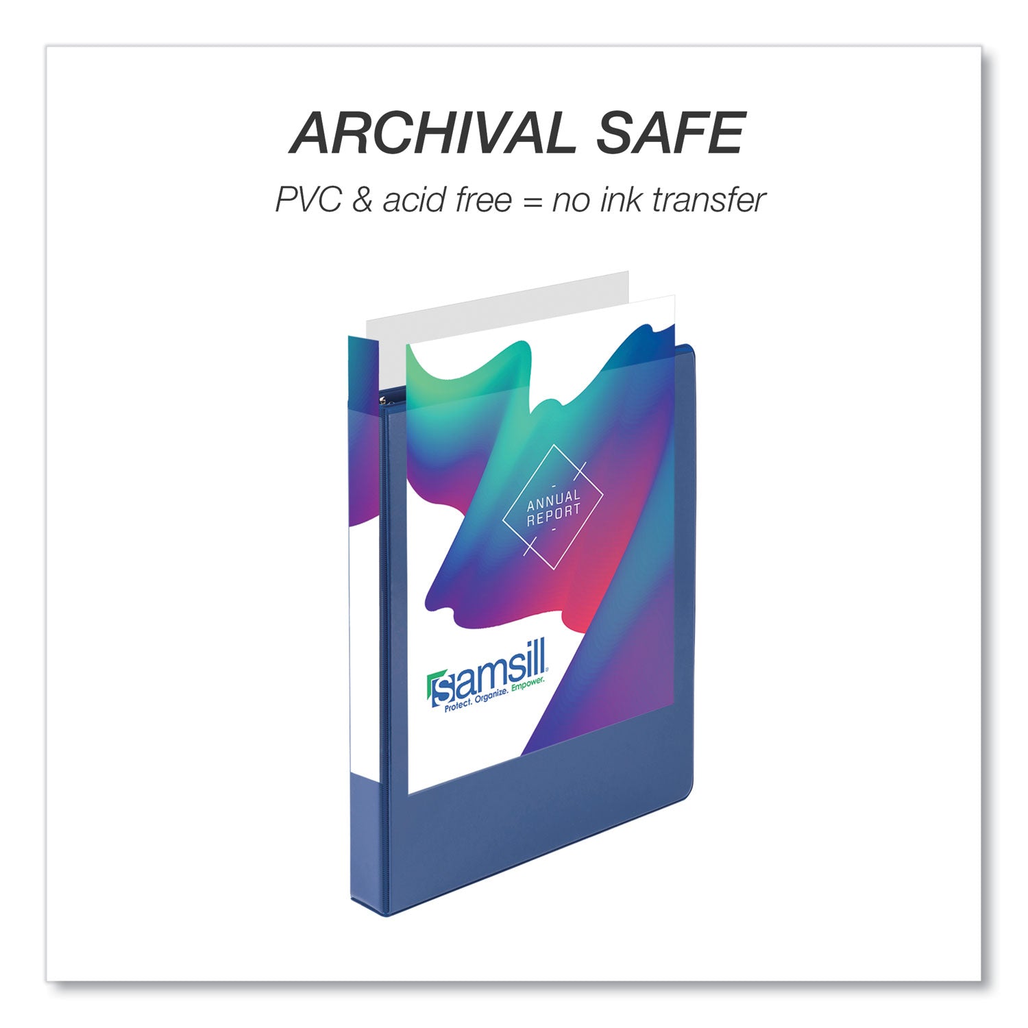 Samsill Durable View Binders, 1" D-Ring, Letter Size, 225 Sheet Capacity, 2 Internal Pockets, Assorted Colors, 4 Pack