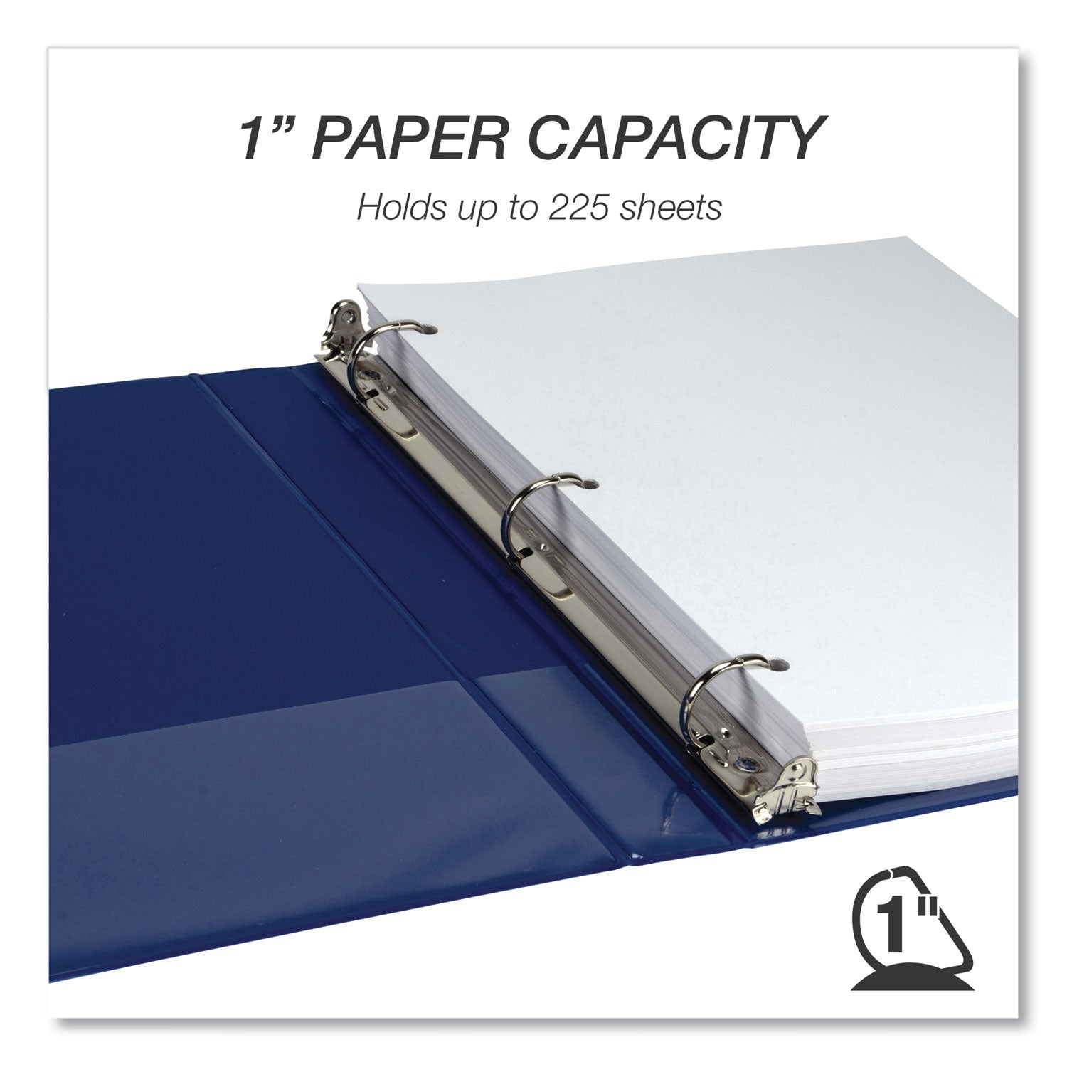Samsill Durable View Binders, 1" D-Ring, Letter Size, 225 Sheet Capacity, 2 Internal Pockets, Assorted Colors, 4 Pack