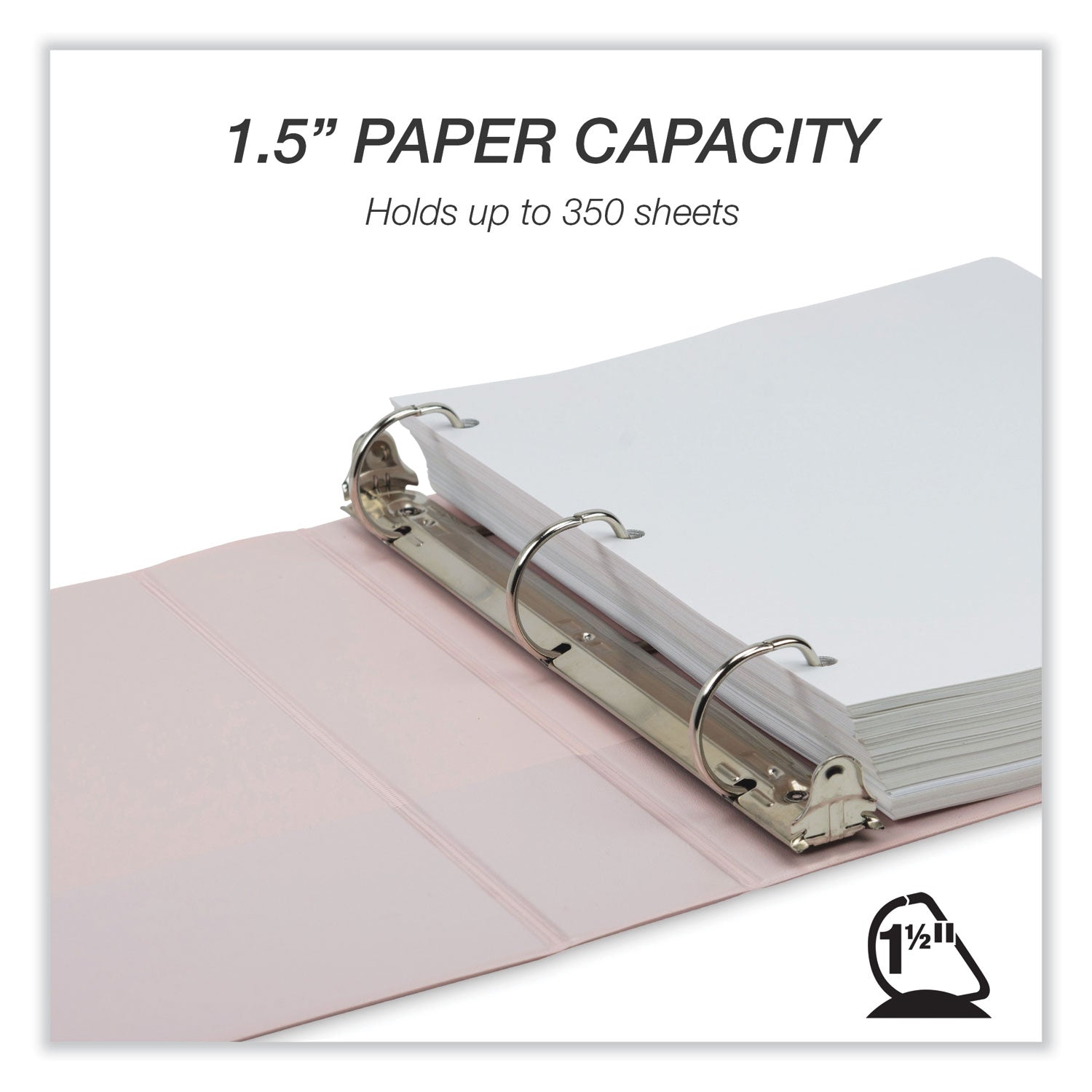 Samsill Earth's Choice Ring Binder - 1 1/2" Binder Capacity - Letter - Fastener(s): D-Ring - Rose - Recycled - 2 / Pack