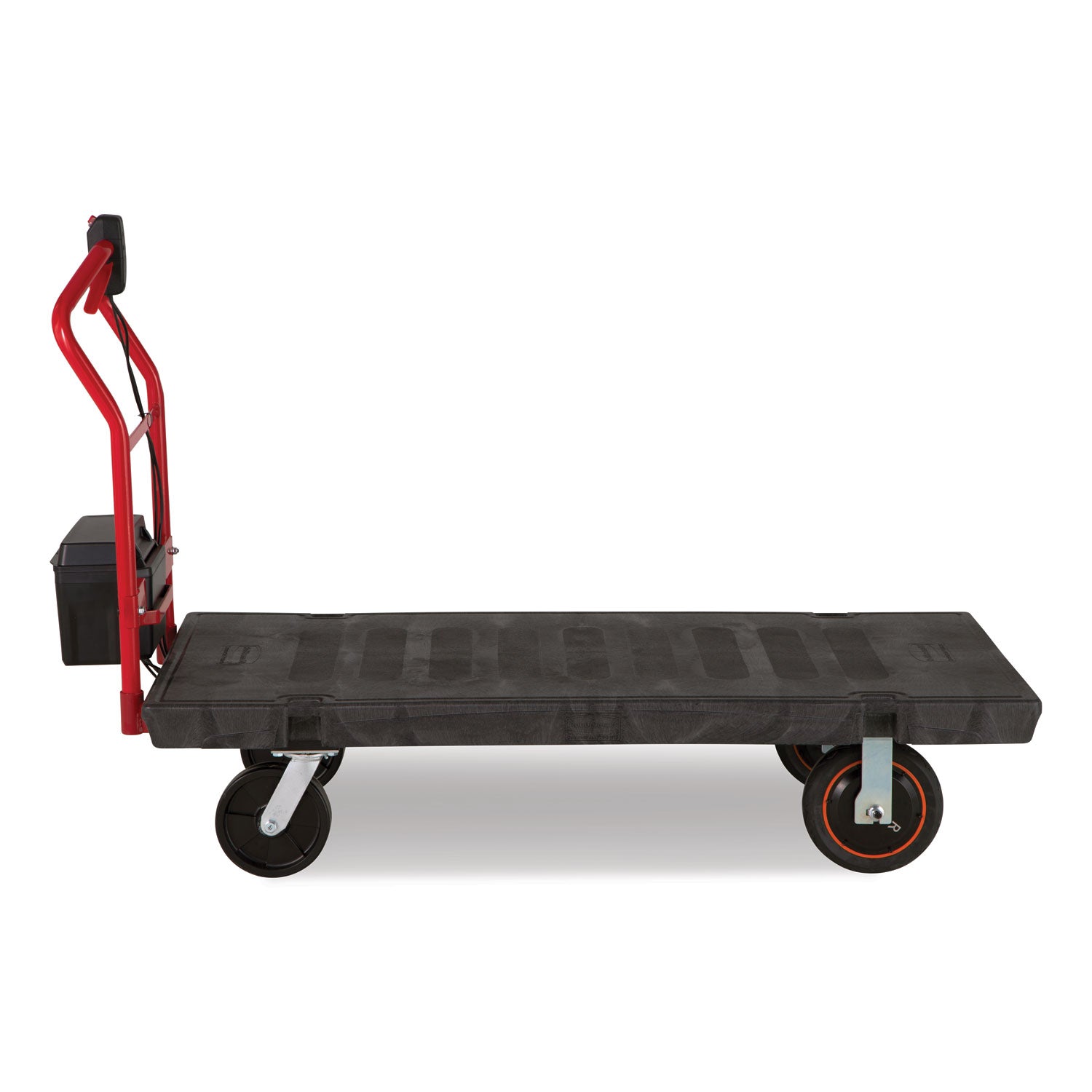 Motorized Kit For 30" X 60" Platform Trucks, Large, Dc Motor, 60 V Lithium-Ion Battery, 0.5 Mph To 3 Mph, Black/red
