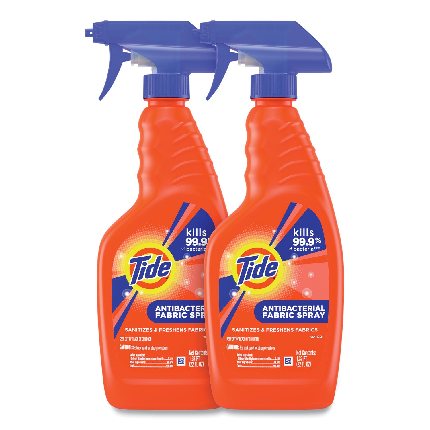 Antibacterial Fabric Spray, Original Scent, 22 oz Spray Bottle, 2/Carton