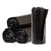 Eco Strong Can Liners, 60 gal, 1.35 mil, 38" x 58", Black, Perforated Roll, 100/Carton