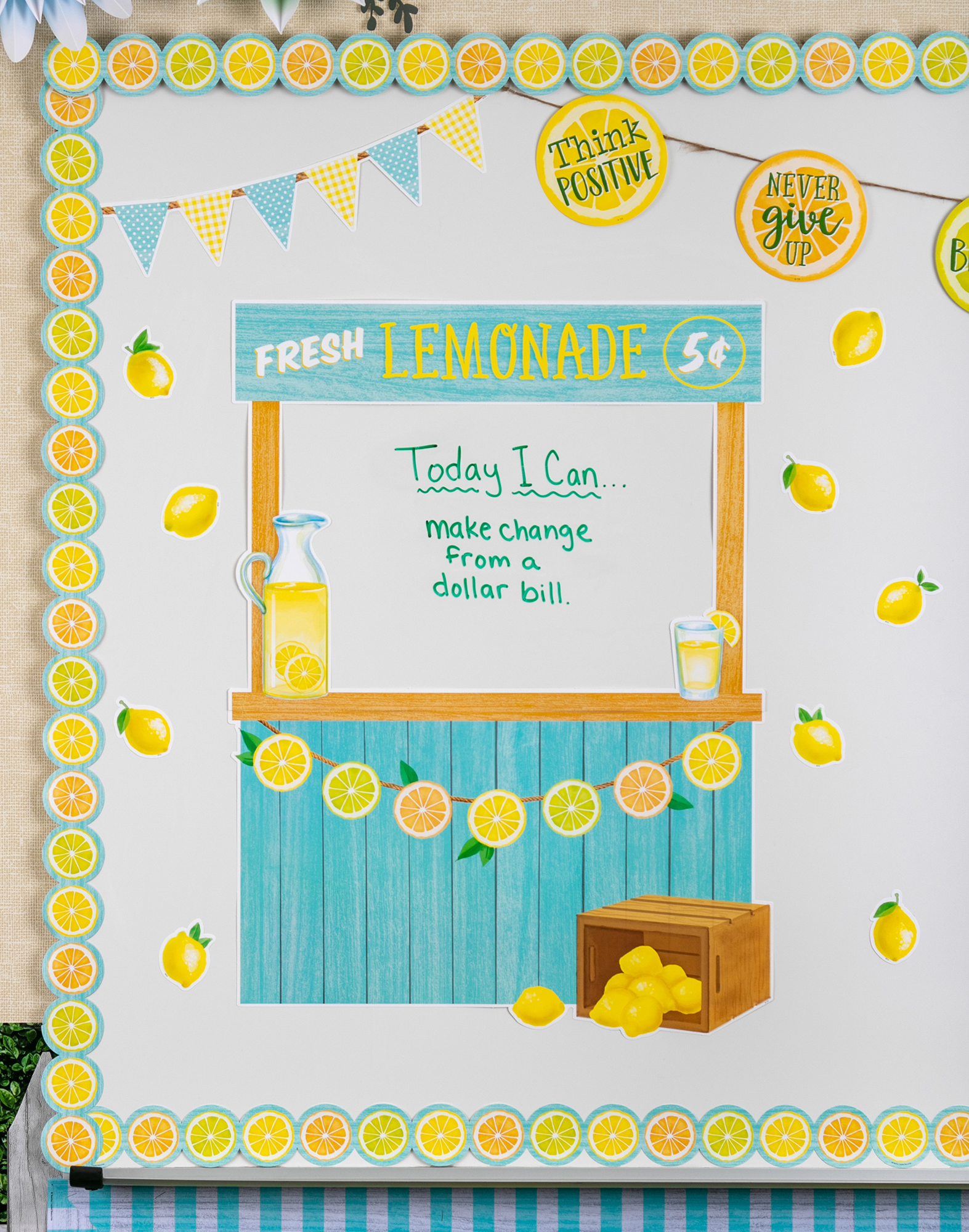 Lemon Zest Lemonade Stand Bulletin Board