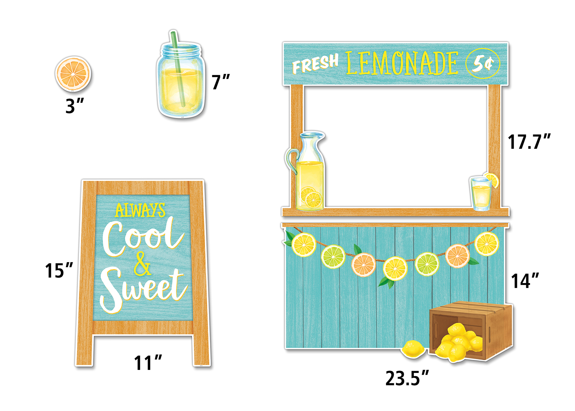 Lemon Zest Lemonade Stand Bulletin Board