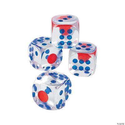 25Mm Transparent Dice - 12 Pieces