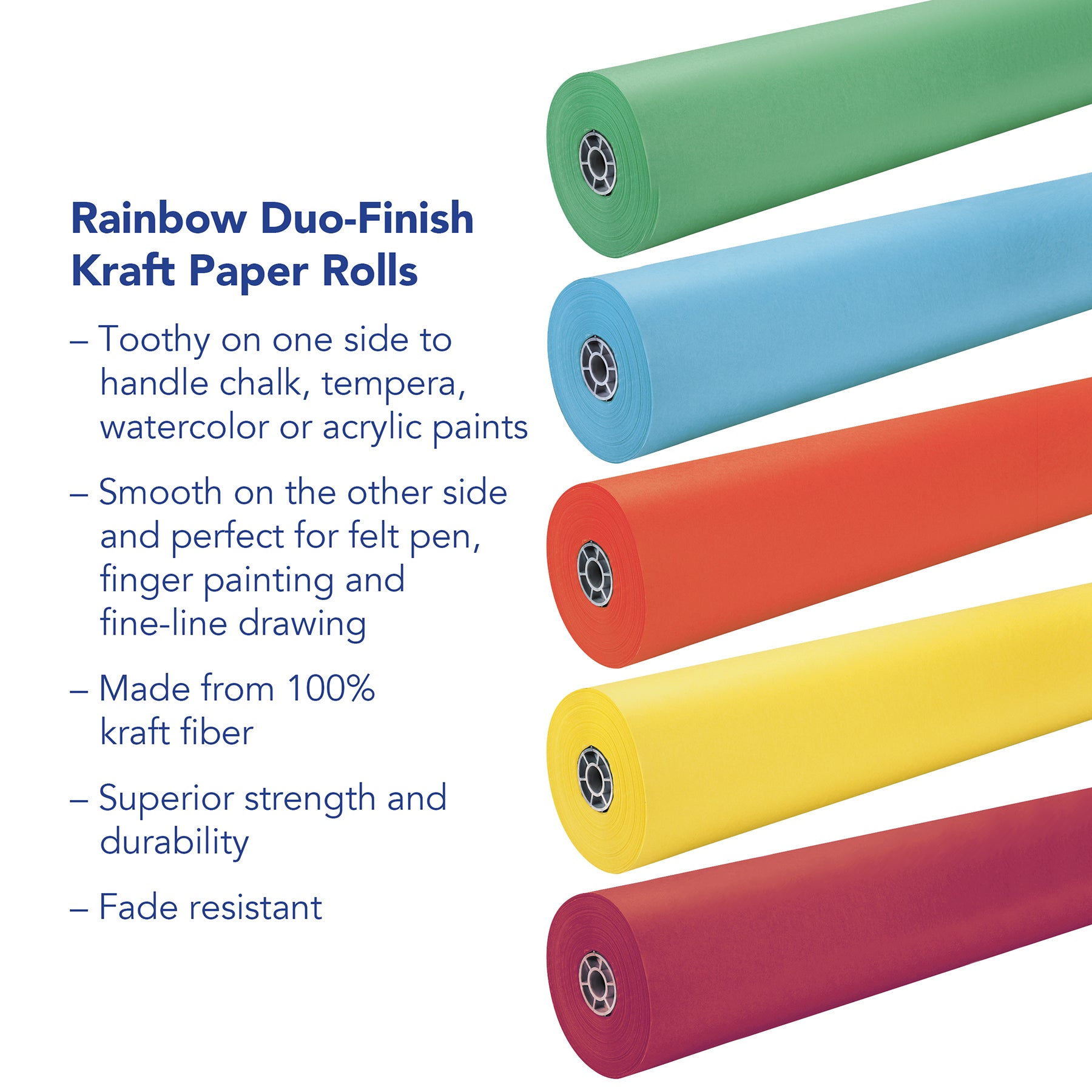 Colored Kraft Duo-Finish Paper, 48" x 200', Aqua, 1 Roll