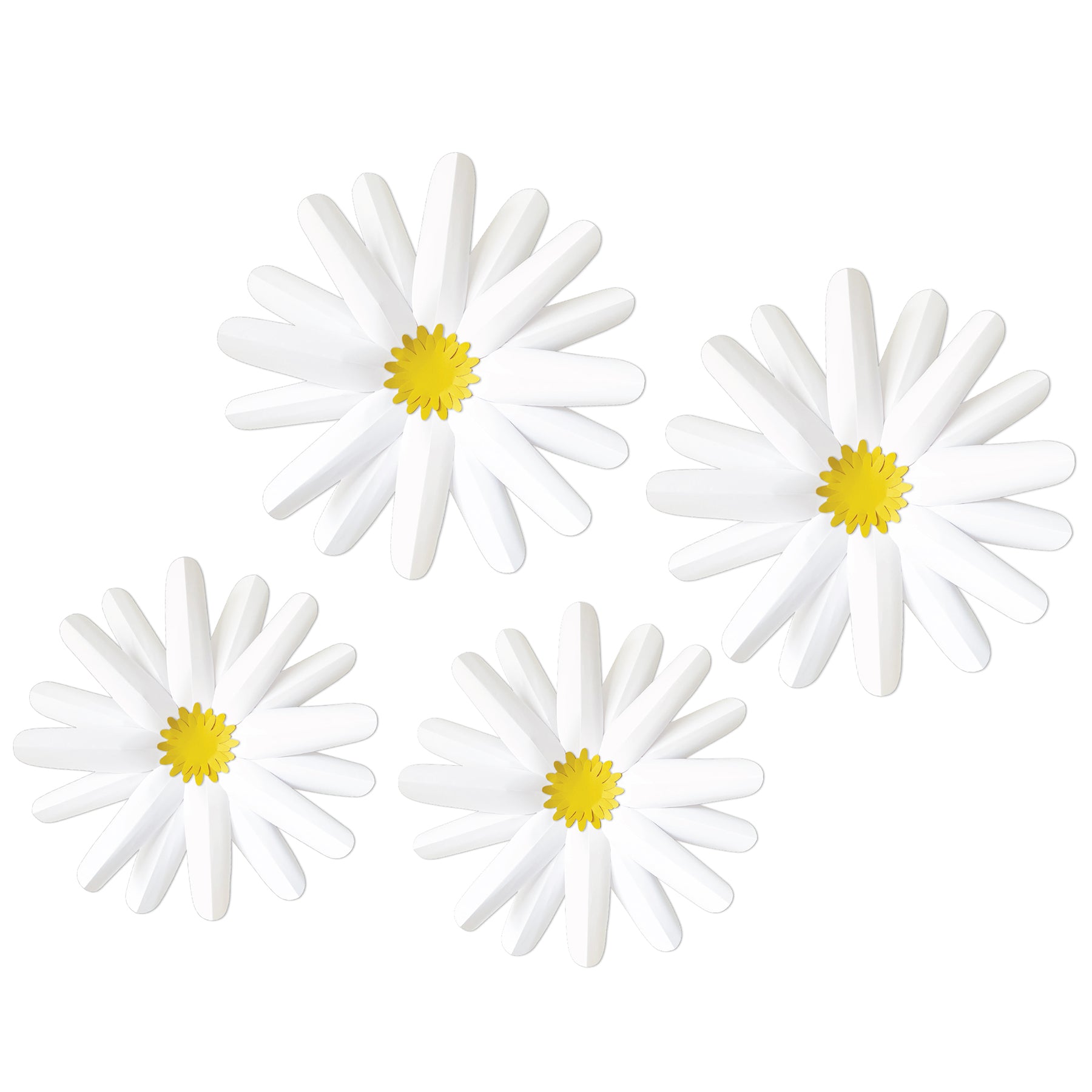Happily Ever Elementary Retro Remix Daisies Dimensional Accents, 4 Per Pack, 2 Packs