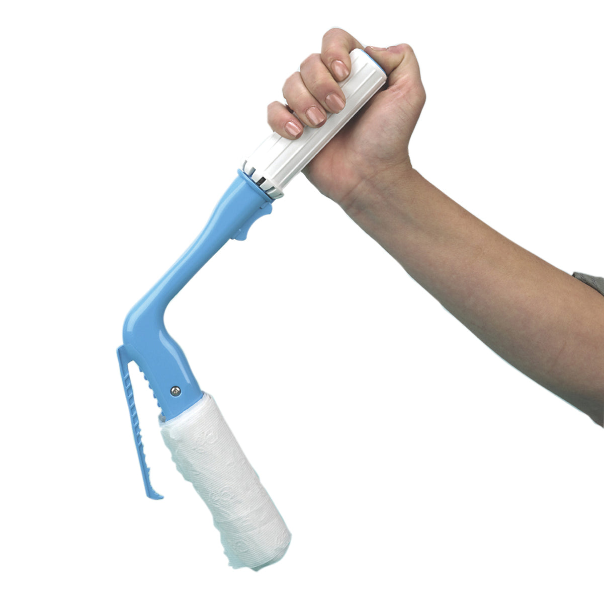 Self-wipe toilet aid