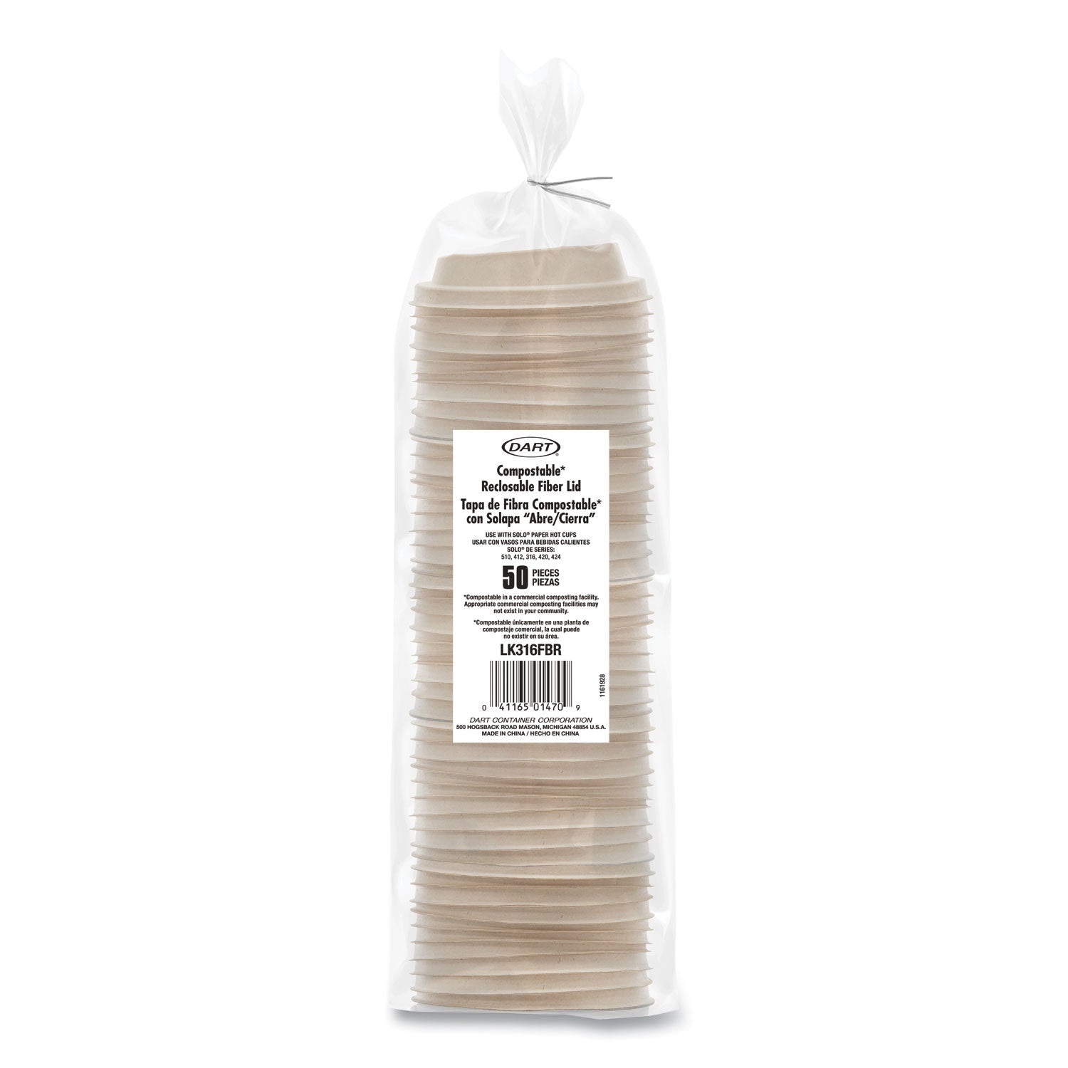 Molded Fiber Lids for Paper Cups, ProPlanet Seal, Fits 10 oz to 24 oz Hot Cups, Tan, 1,000/Carton
