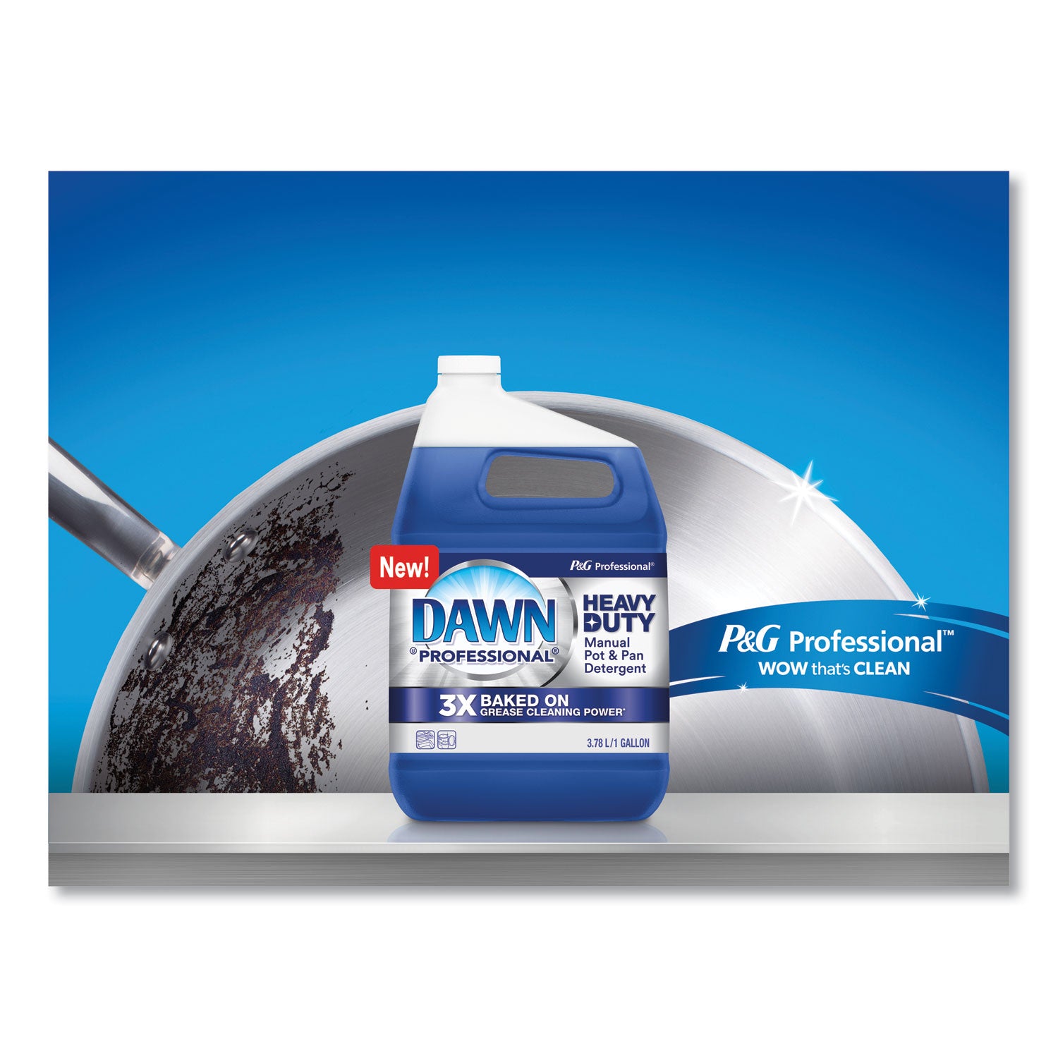 Dawn Manual Pot/Pan Detergent - 128 fl oz (4 quart) - Heavy Duty - Blue - 2 / Carton