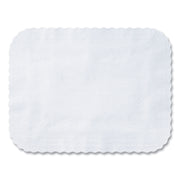 Scalloped Edge Traymat, Bond Paper, 12.75 x 16.5, White, 1,000/Carton