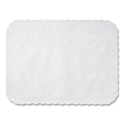 Anniversary Embossed Scalloped Edge Traymat, 14 x 19, White, 2,000/Carton