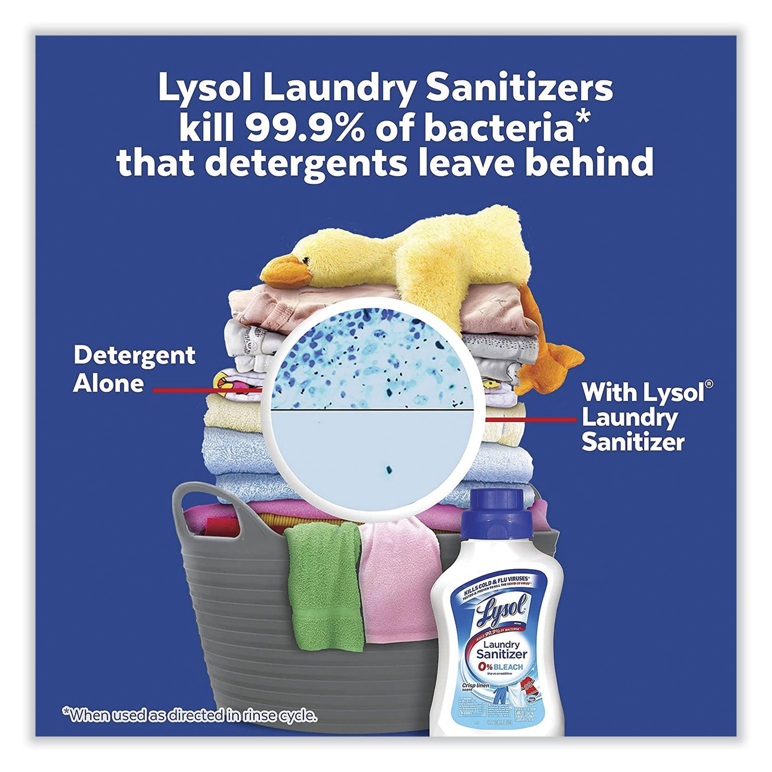 Laundry Sanitizer, Liquid, Crisp Linen, 41 Oz, 6/carton