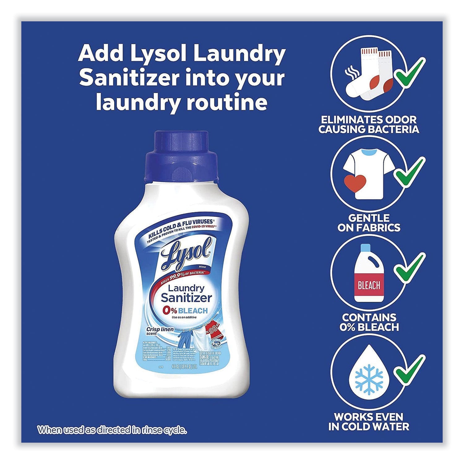 90 fl oz (2.8 quart) - Crisp Linen Scent - Blue - 1 Each