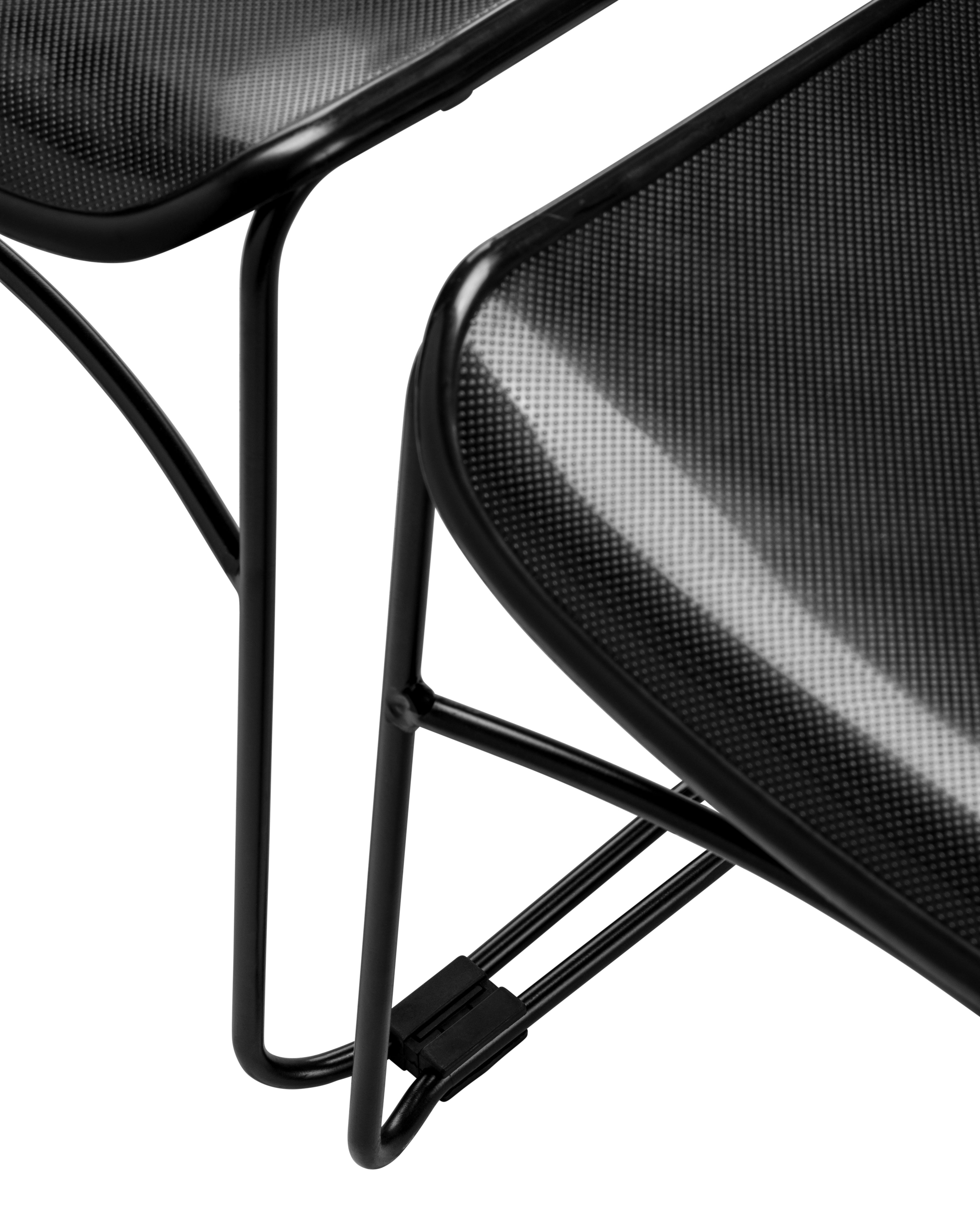 Basics by NPS® 850 Series Multi-Purpose Ultra Compact Stack Chair, Surface Color: Black, Frame Color: Black