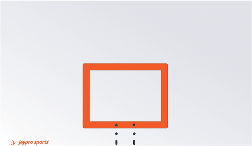 Basketball System - Titan   (Powder Coated) Black (6 in. x 6 in. Pole with 6 ft. Offset) - 72 in. Steel Backboard - Breakaway Playground Goal