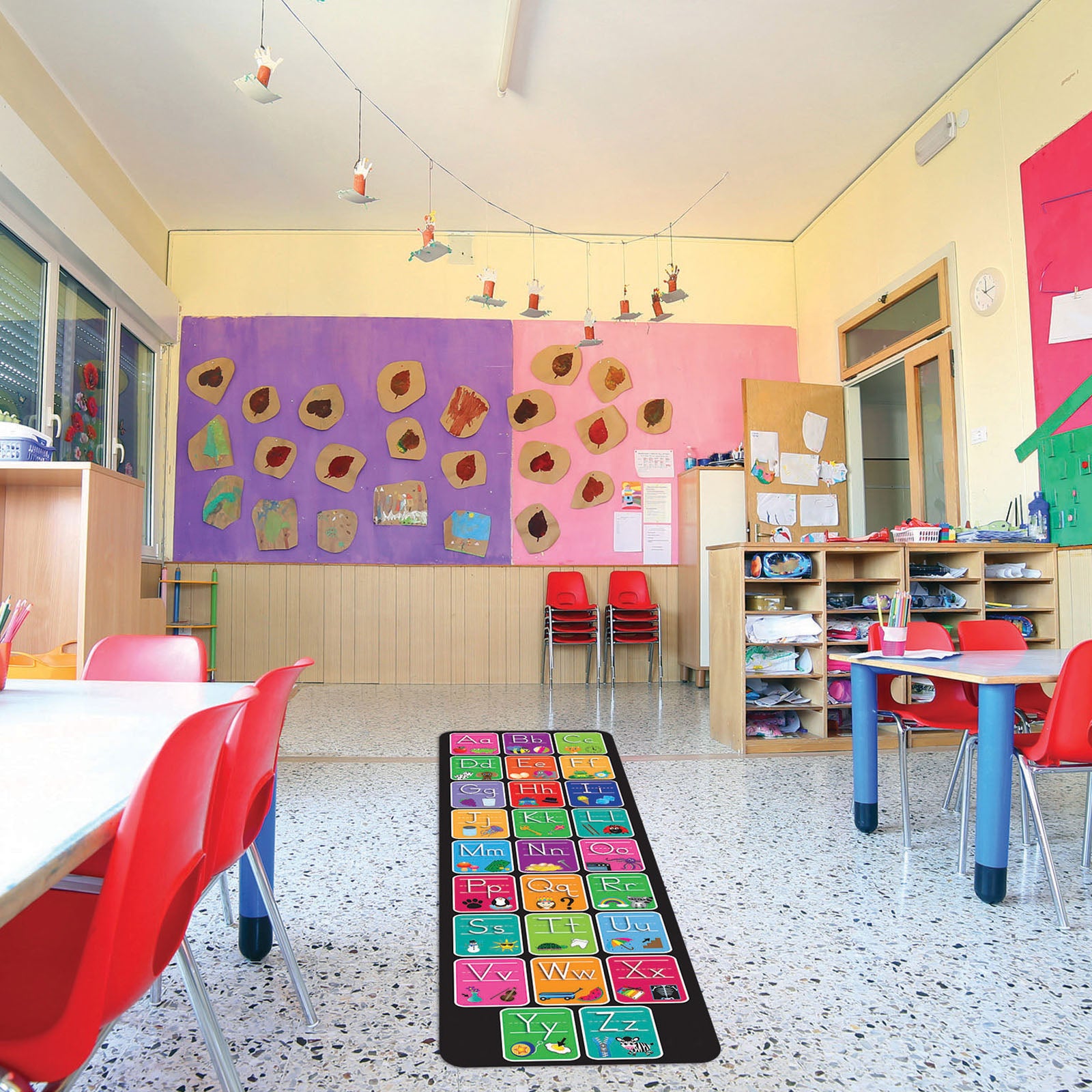 Smart Poly™, The Original Fun Mat™, Mat Runner, 15.5" x 47", Alphabet and Matching Pictures