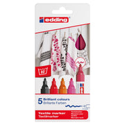 edding 4500 Textile Marker - Set of 5 - Warm