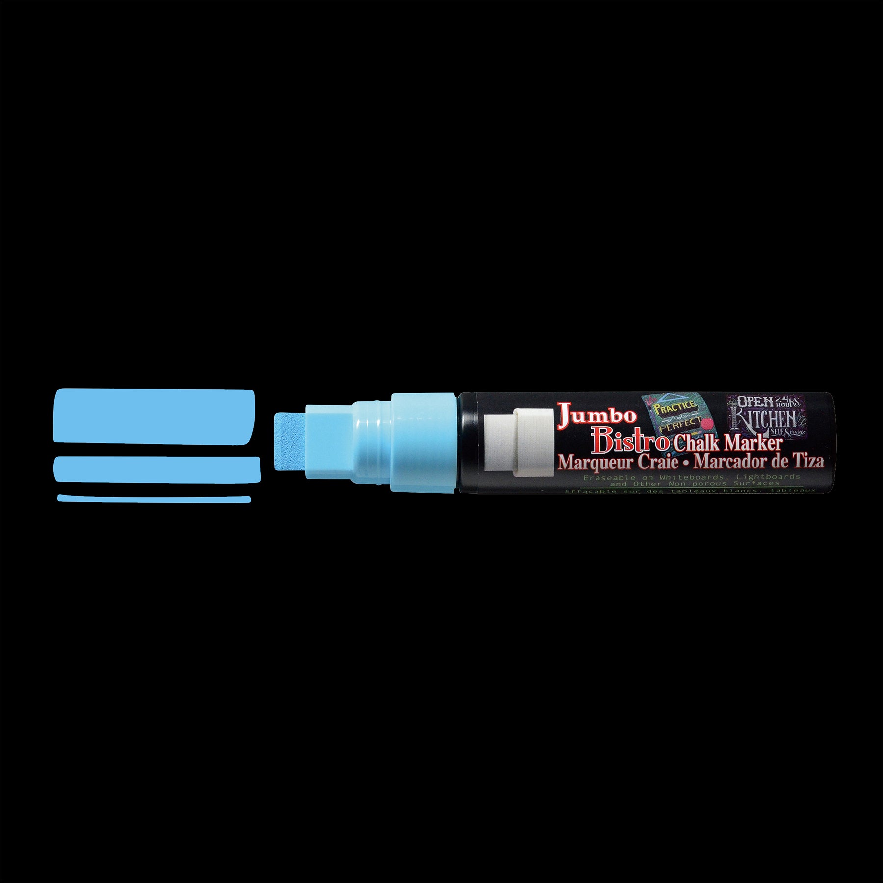 Jumbo Bistro Chalk Marker, 481F-S, Fluorescent Blue