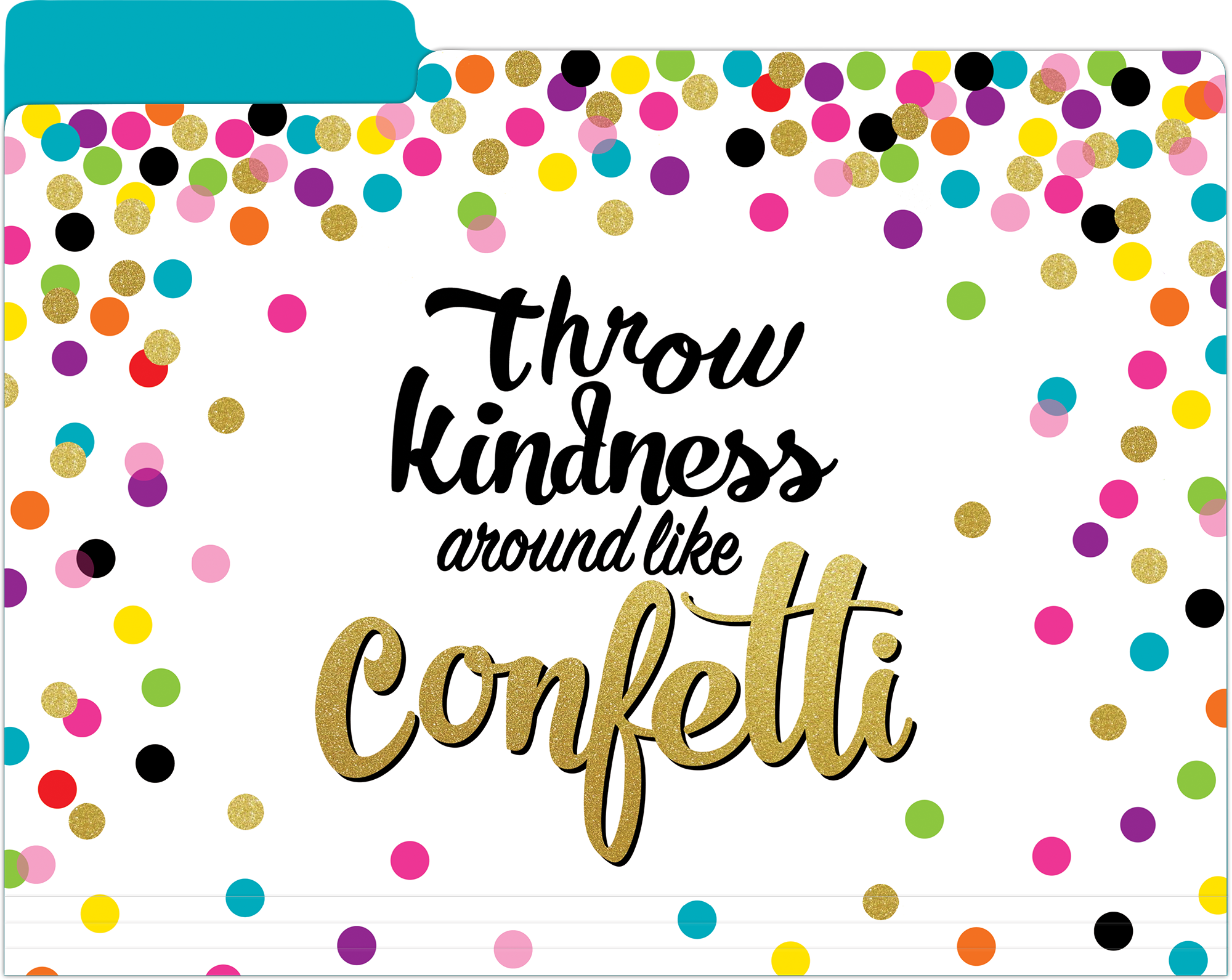 Confetti File Folders
