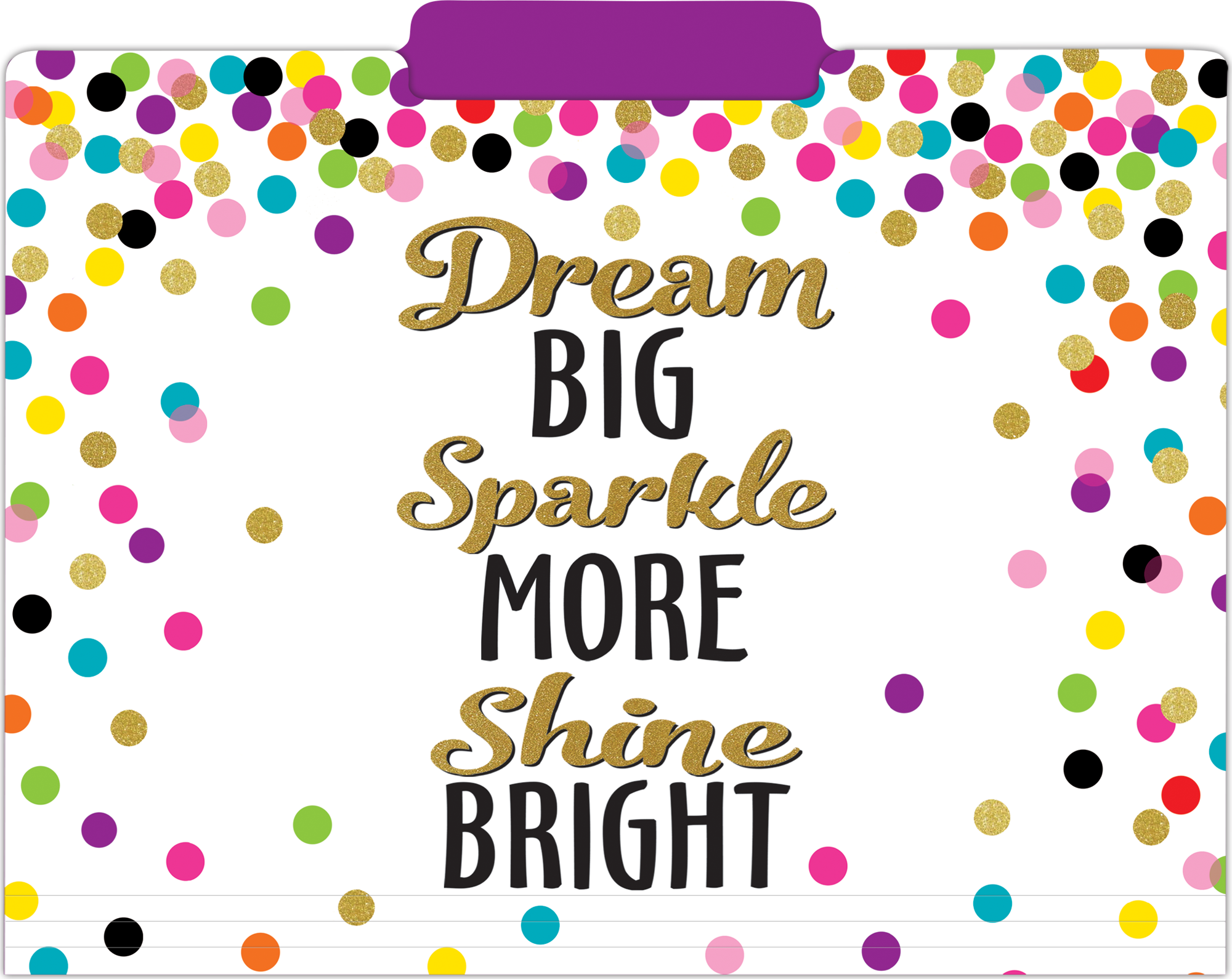 Confetti File Folders
