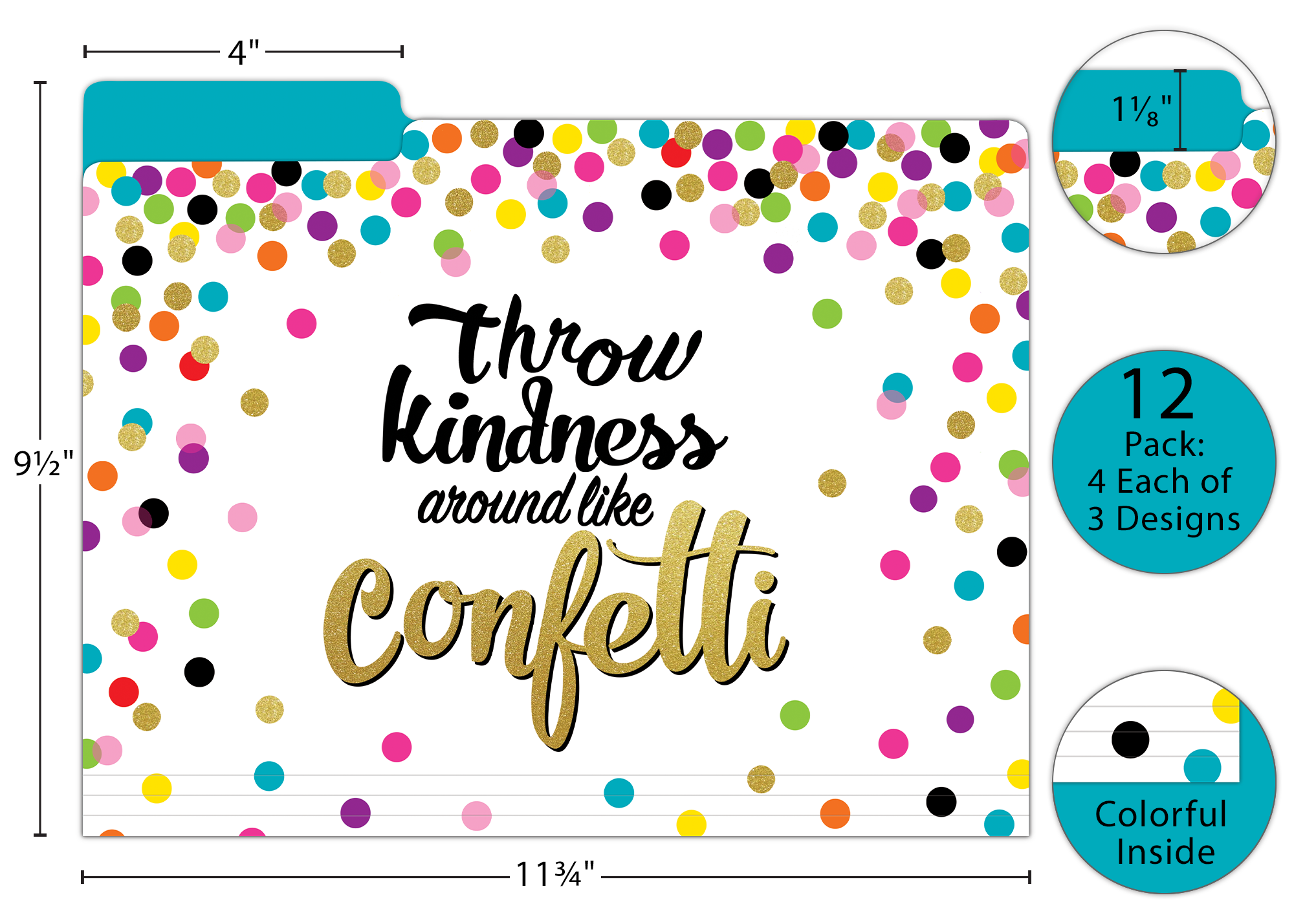Confetti File Folders