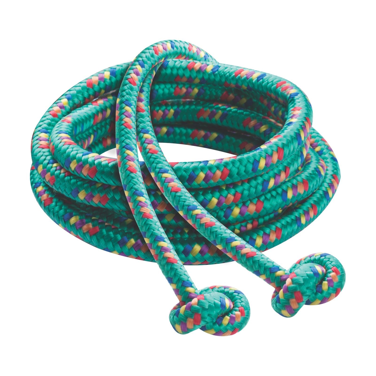 Braided Nylon Jump Rope, Assorted Colors, 8' Length, Pack of 6