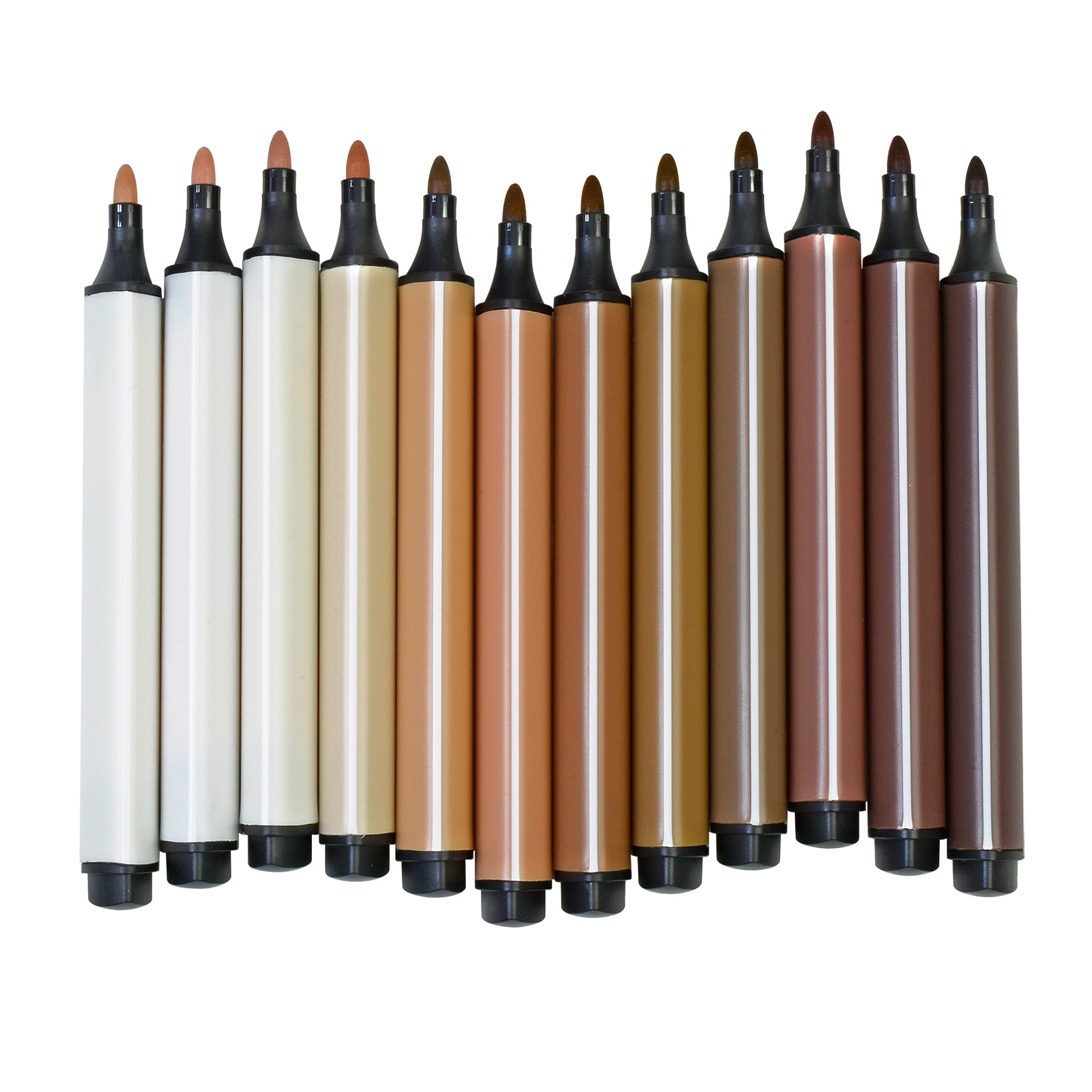 Triangular Magic Stix Global Skin Tone Markers, 12 Per Pack, 6 Packs